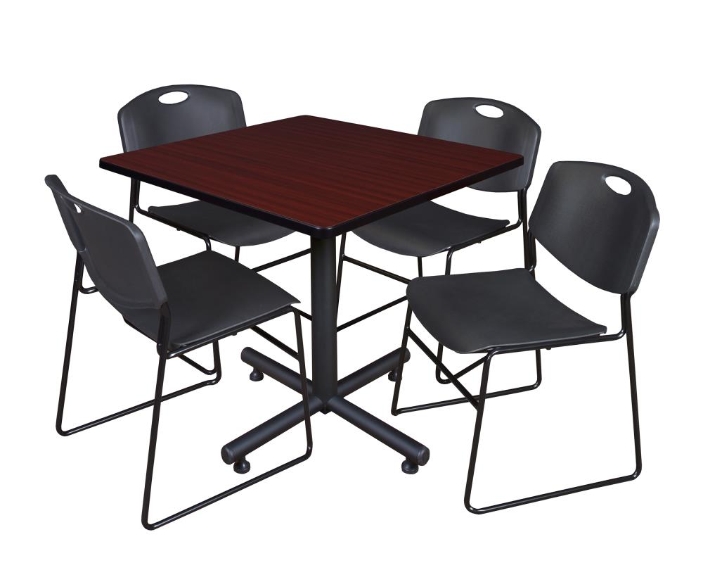 Regency TKB3636MH44BK Breakroom Brown 4-Person Training Table (36-in W x 29-in H)