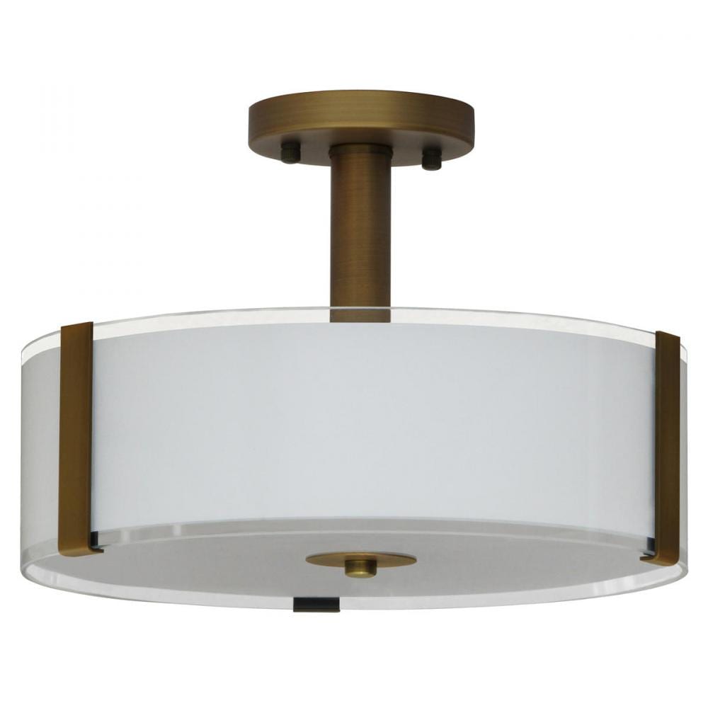 Whitfield Lighting SF4029-14NG Catherine 3 -Light 14-in Brushed Gold Semi Flush Mount Light