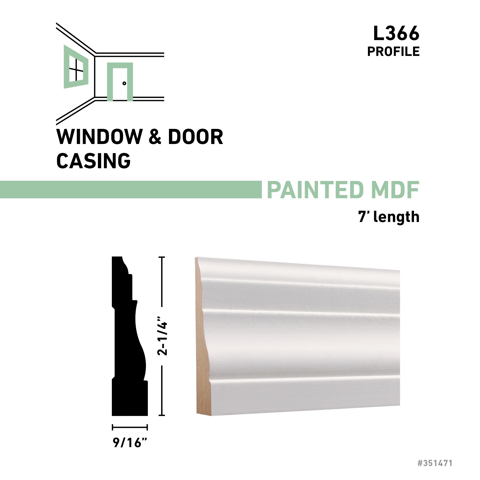 allen + roth 36670FBDWH Window-Door-Casings - View #3