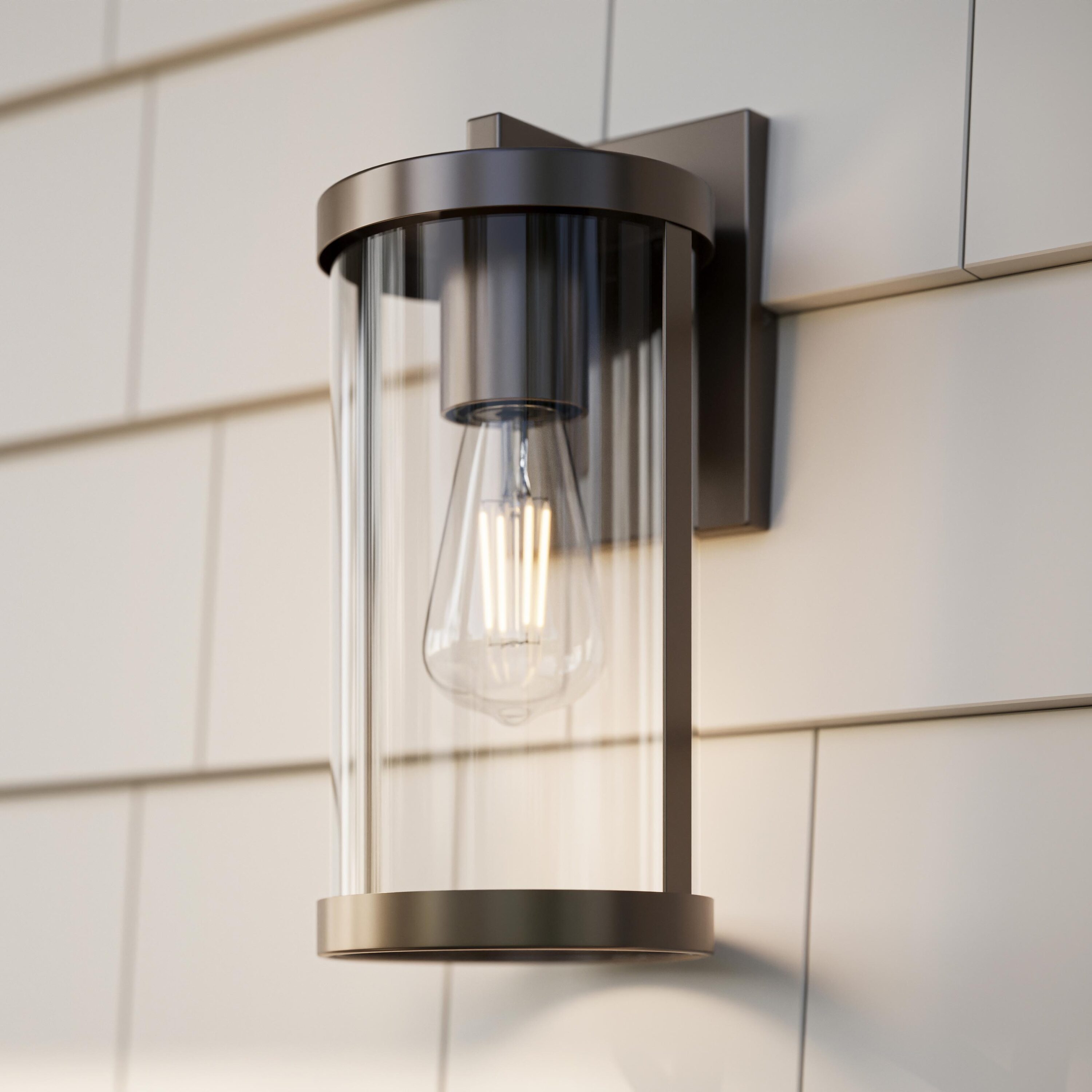 Progress Lighting - Kagen 1 -Light 12-in H Antique Bronze Hardwired Outdoor Wall Light