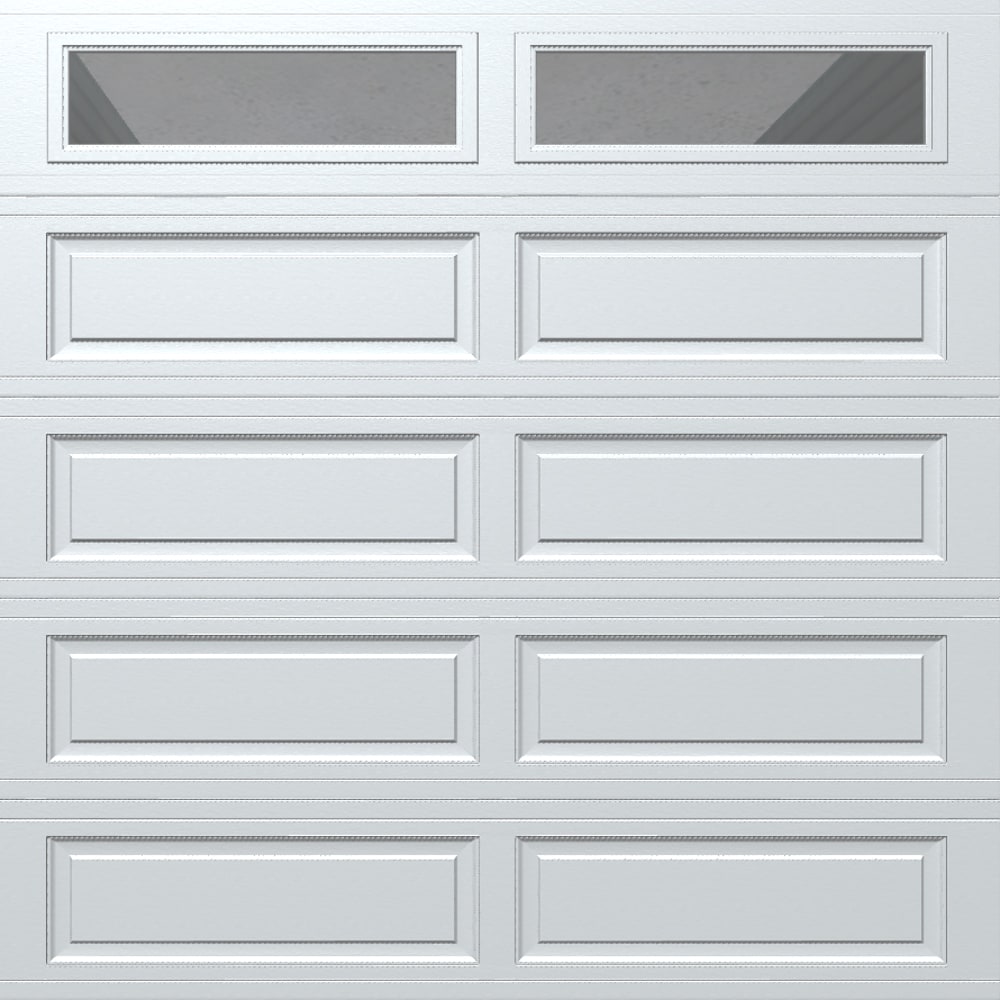 Wayne Dalton WD9605RWC88 Classic Steel Model 9605 8-ft x 8-ft Insulated White Single Garage Door with Windows