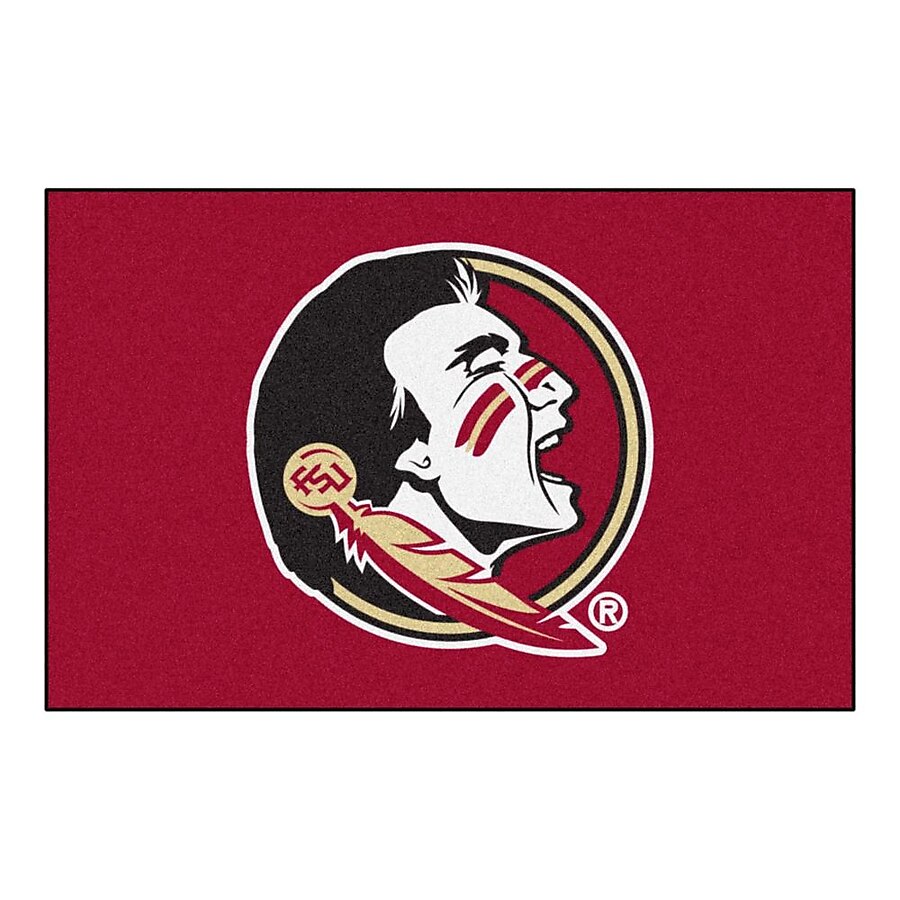 FANMATS Florida State Seminoles 1-1/2-ft x 2-1/2-ft Red Rectangular Indoor Door Mat FANMATS Florida State Seminoles 1-1/2-ft x 2-1/2-ft Red Rectangular Indoor Door Mat