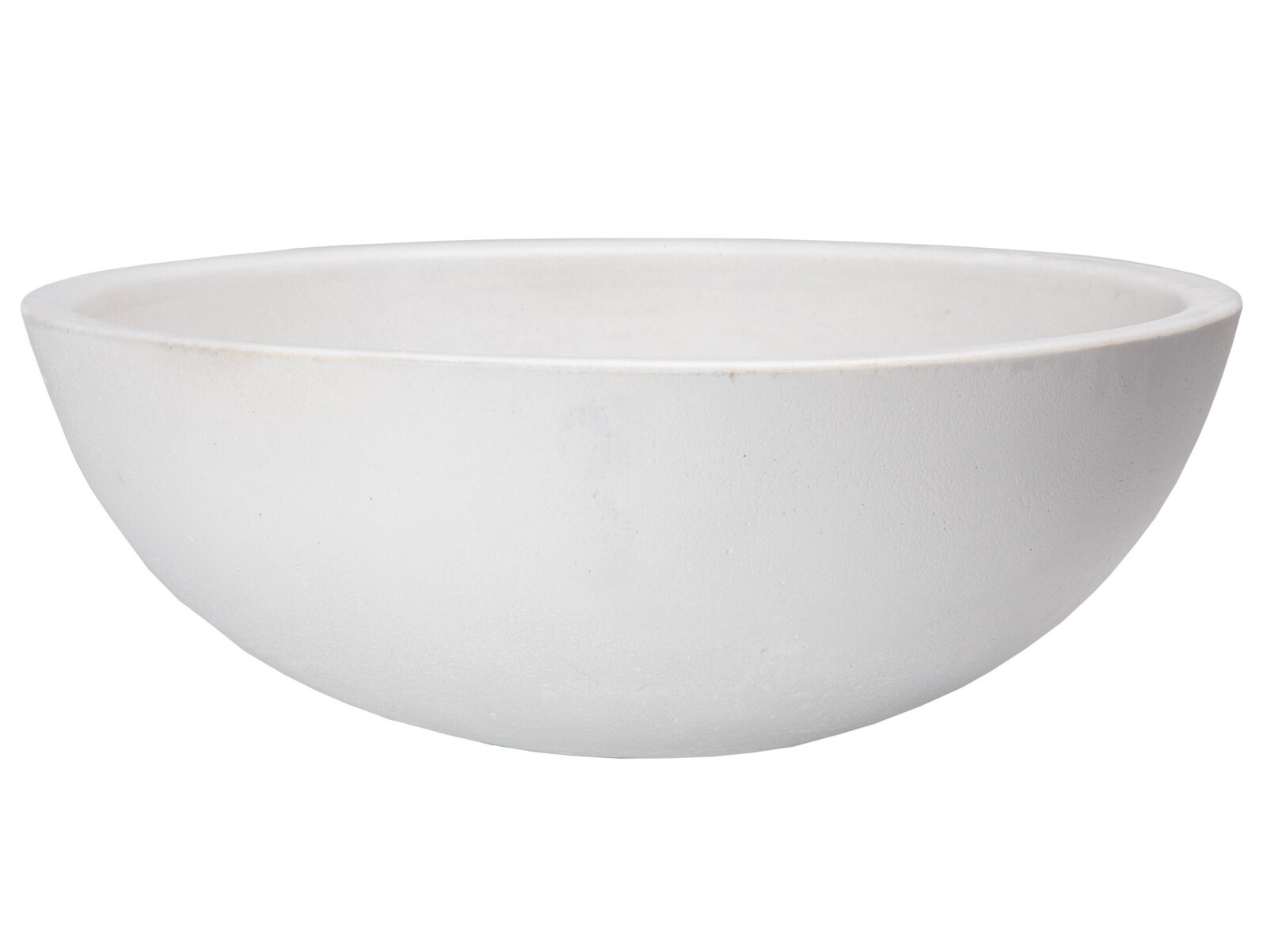 Eden Bath White Concrete Vessel Round Modern Bathroom Sink (14.2-in x ...