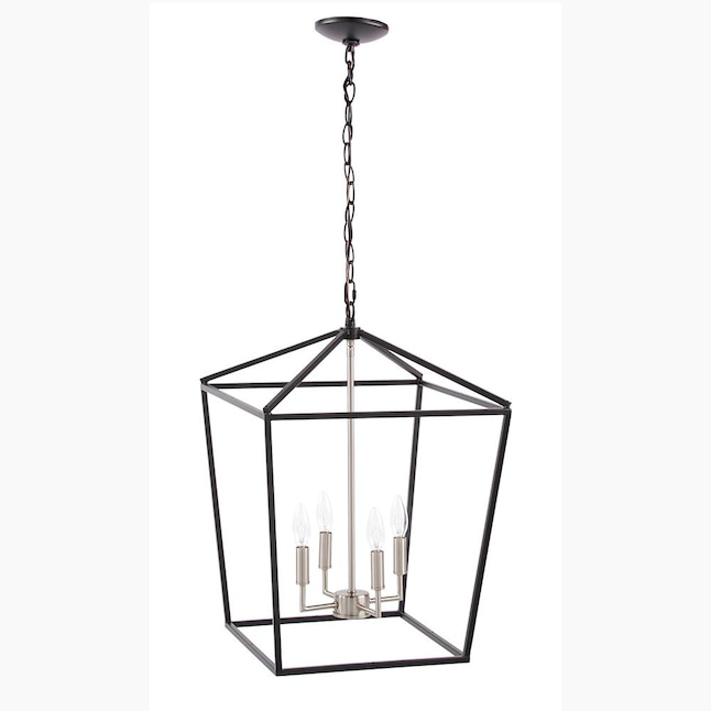 Scott Living Hamilton 4 Light Matte, Hamilton Collection 5 Light Black And Gold Chandelier With Metal Shades