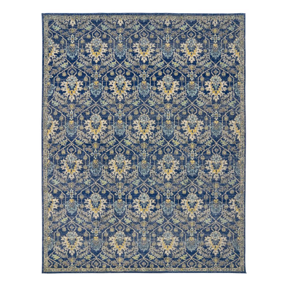 G.A. Gertmenian & Sons 78967 Fanfare 5 X 7 (ft) Marlowe Blue Indoor Border Area Rug