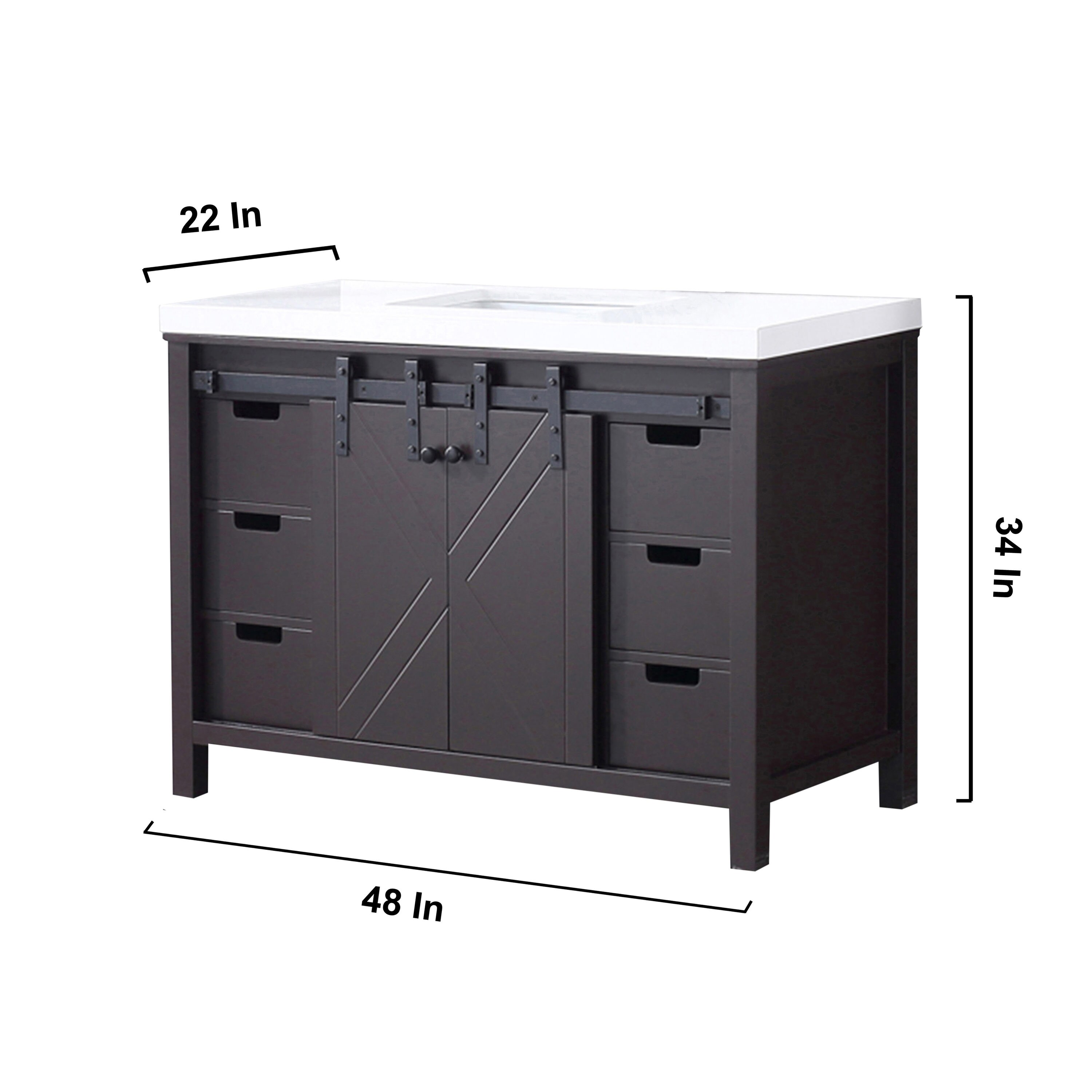 Lexora LM342248SCCSM44 Bath-Vanity-Combo - View #13