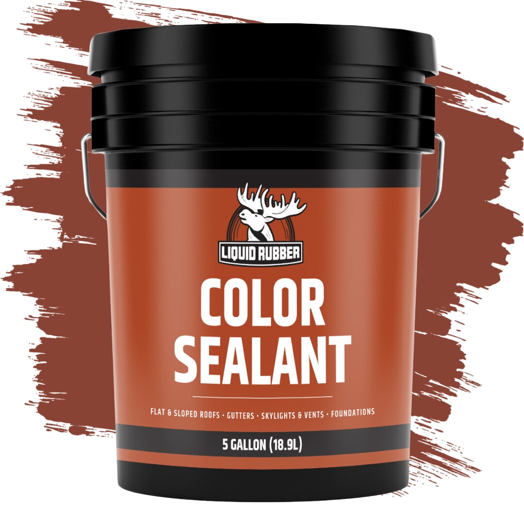 Liquid Rubber 23065US Color Sealant Barn Red Flat Solid Water-based Mildew Resistant Mold Resistant Interior/Exterior Waterproofer ( 5-gallon )