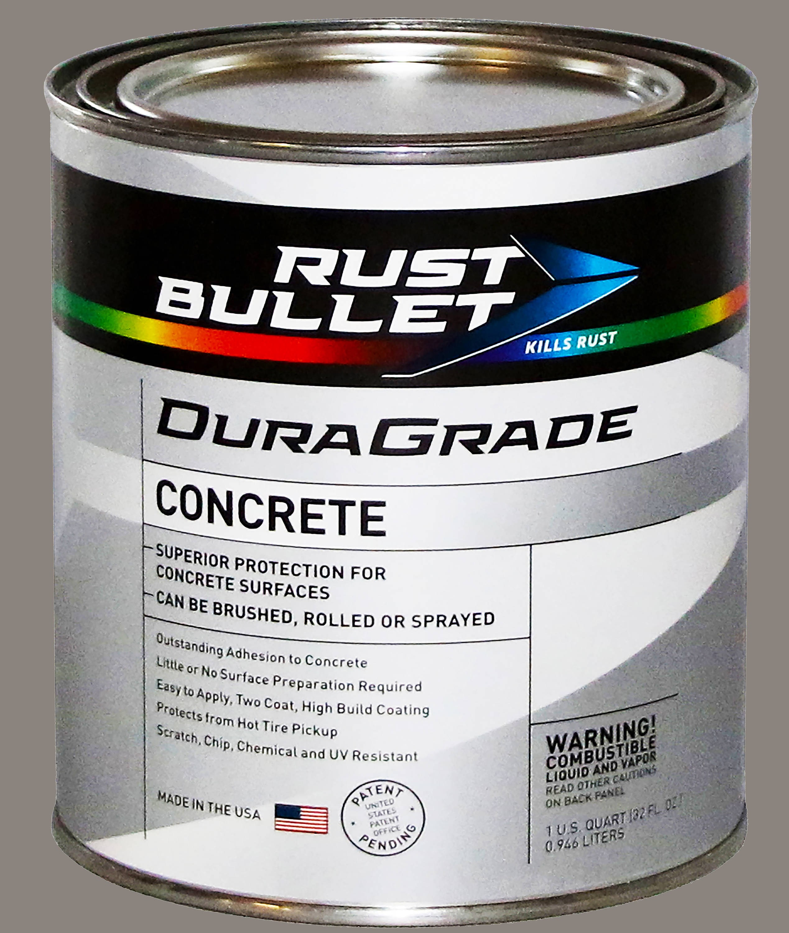 Rust Bullet 850154005655  #174 DuraGrade CONCRETE, Concrete Protective Coating 1-part Storm Grey Oil-based Concrete and Garage Floor Paint ( 1-quart )
