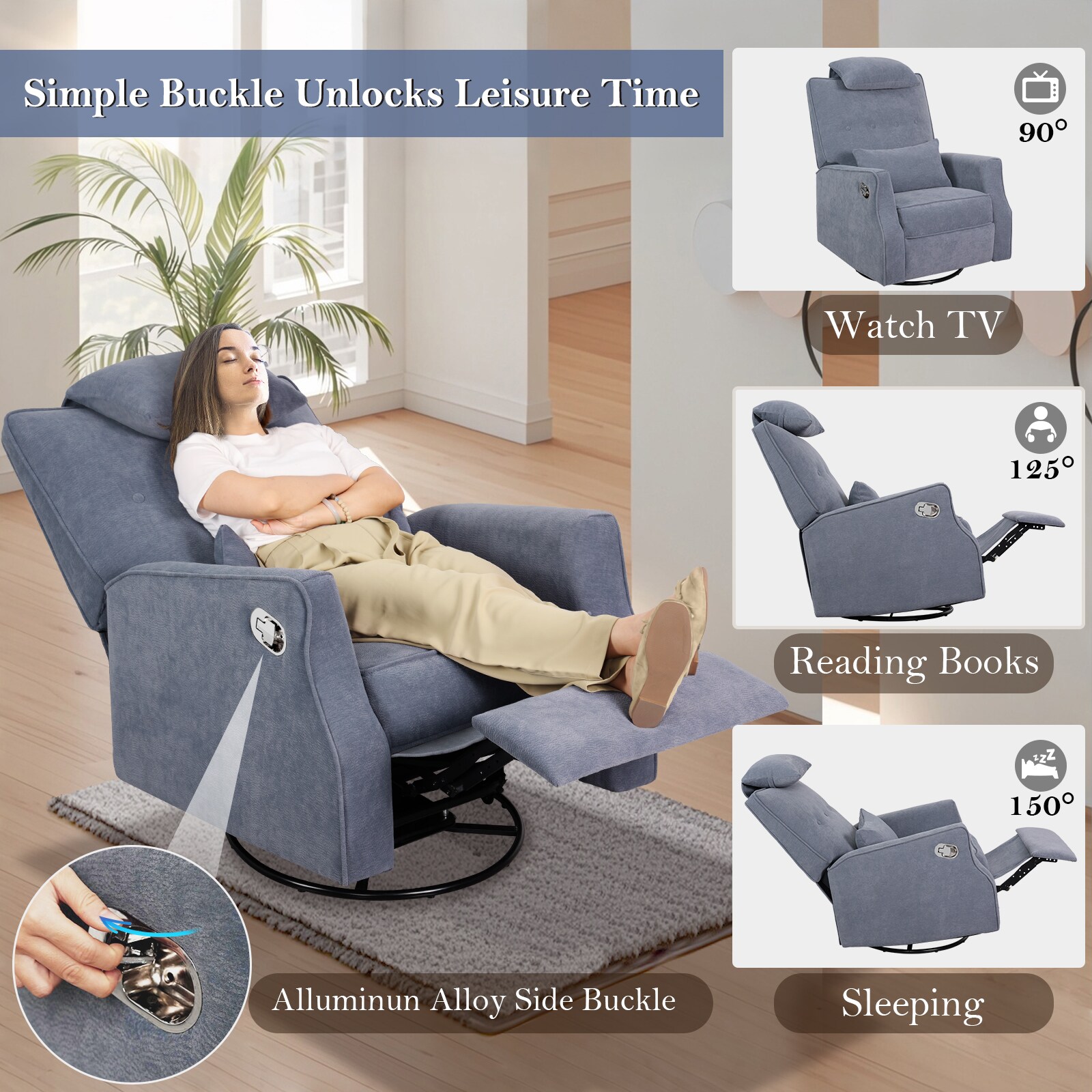 NOBLEMOOD LS-1012BU recliners - View #3