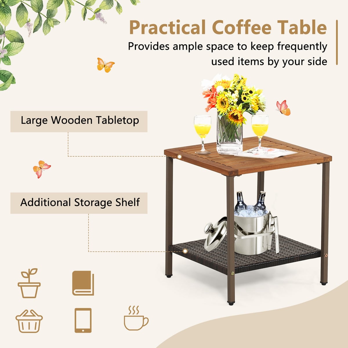 Costway HW70901WH Patio-Conversation-Sets - View #7