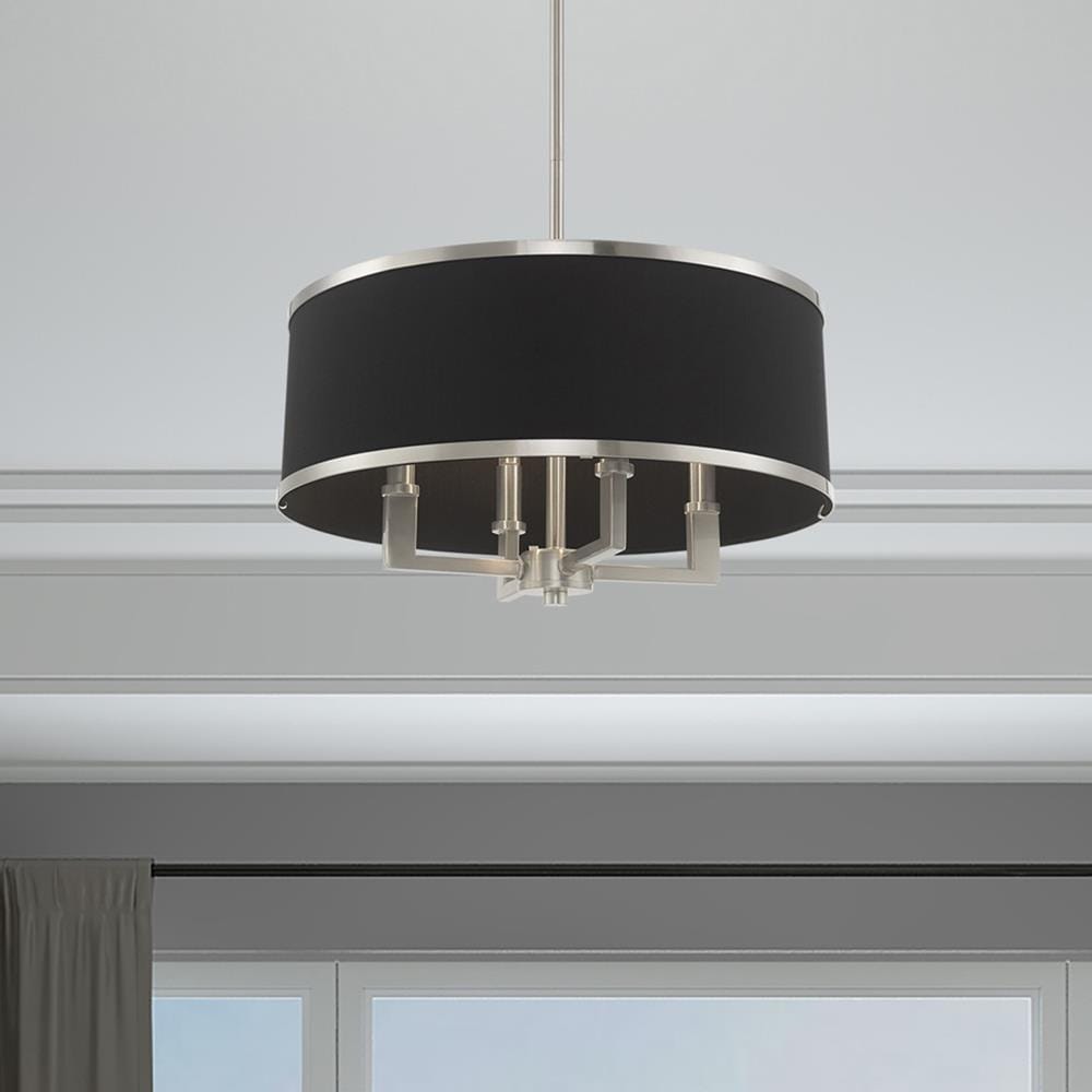 Brushed Nickel 4-Light Indoor/Outdoor Drum Chandelier