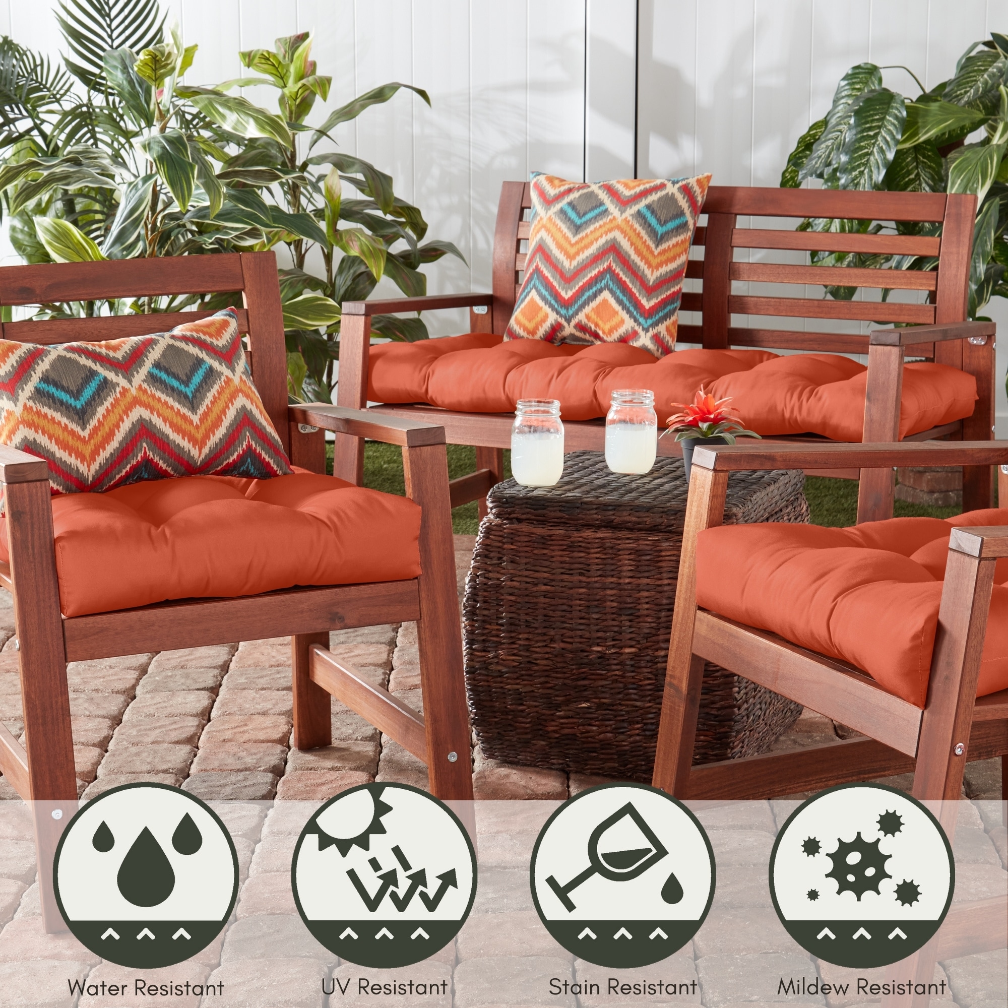 Surreal Multicolor 17" Square Outdoor Throw Pillow Set
