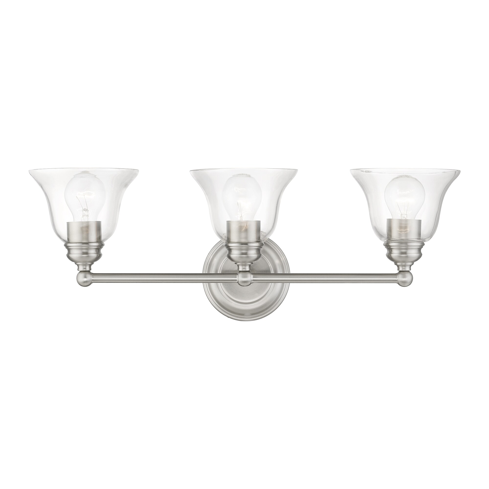 Livex Lighting 16943-91 Moreland 24-in 3 -Light Brushed Nickel Transitional Vanity light