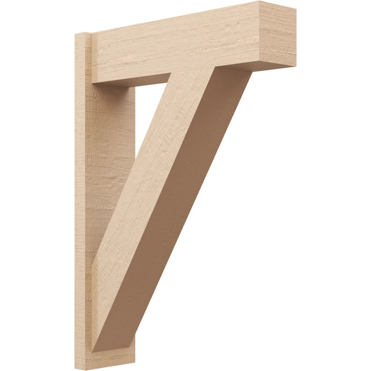 Ekena Millwork 2134773 Timberthane Rough Cedar Faux Wood Traditional Block Outlooker 8-in W x 28-in D x 40-in H Primed Tan