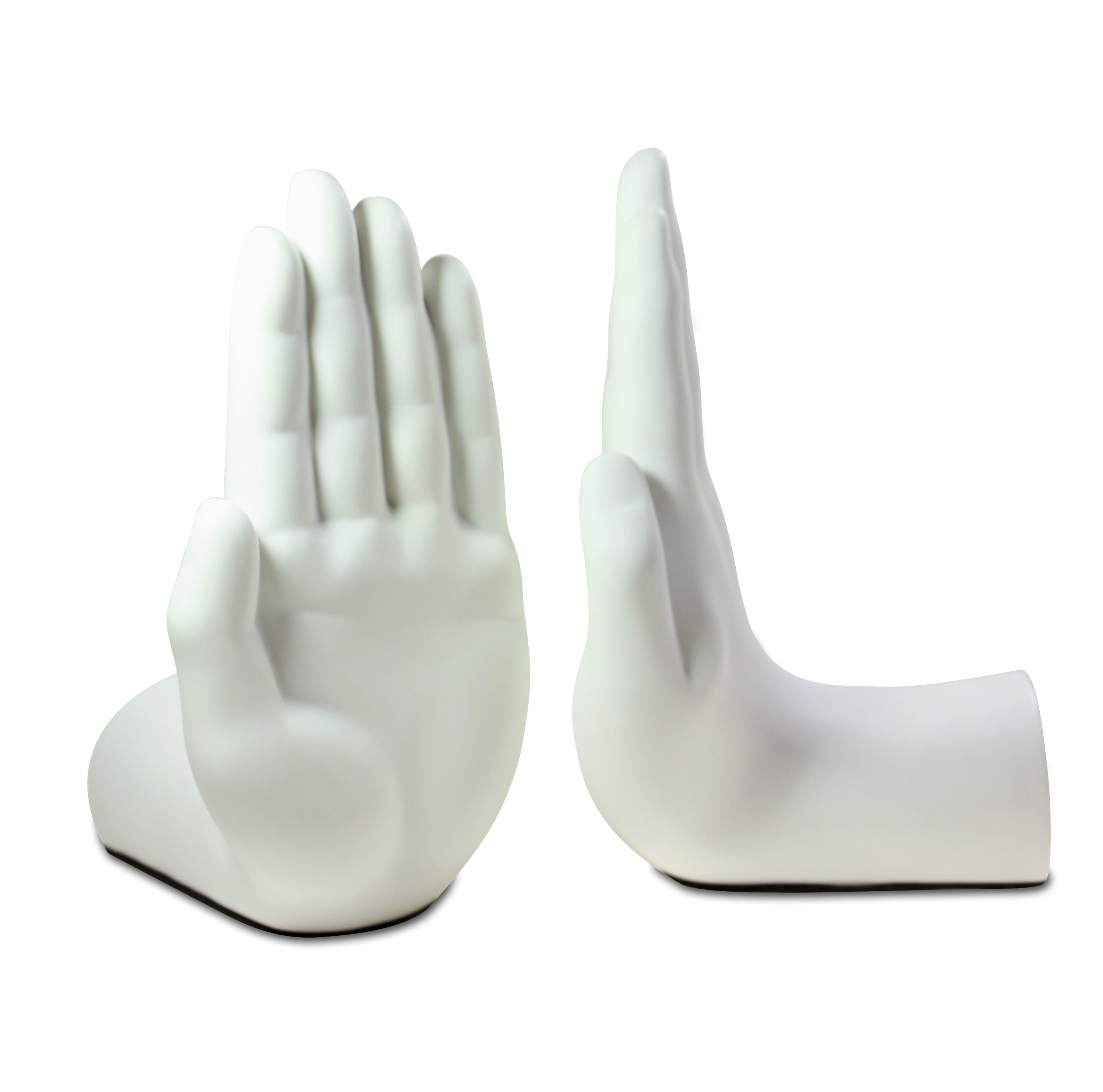 Danya B. Resin Hands Sculpture Decorative Bookends Set of 2