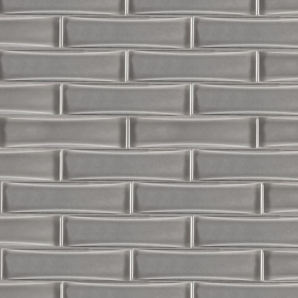 Boutique Ceramic LW0319014 Boutique Gray 2-in x 8-in Glazed Ceramic Subway Standard Wall Tile ( 0.11-sq ft Piece )