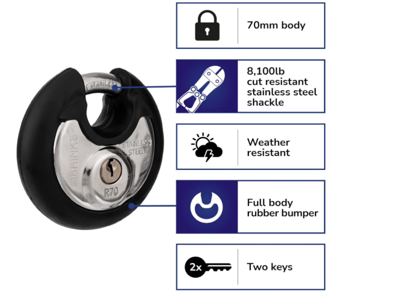 Brinks 673-70001 Padlocks-Locks-Cables - View #2