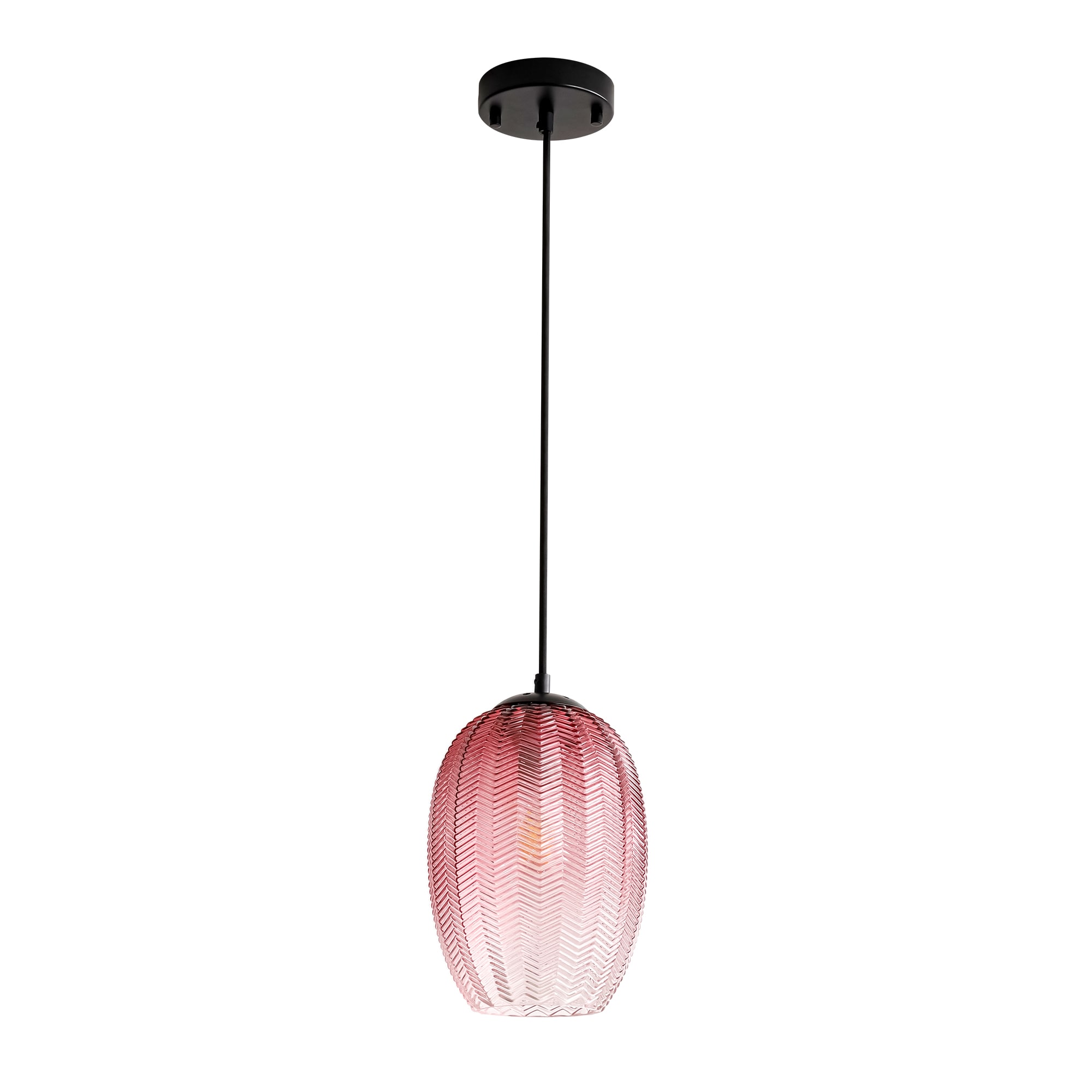 Ozma Orange Aluminum Dome Pendant Light with Adjustable Cord