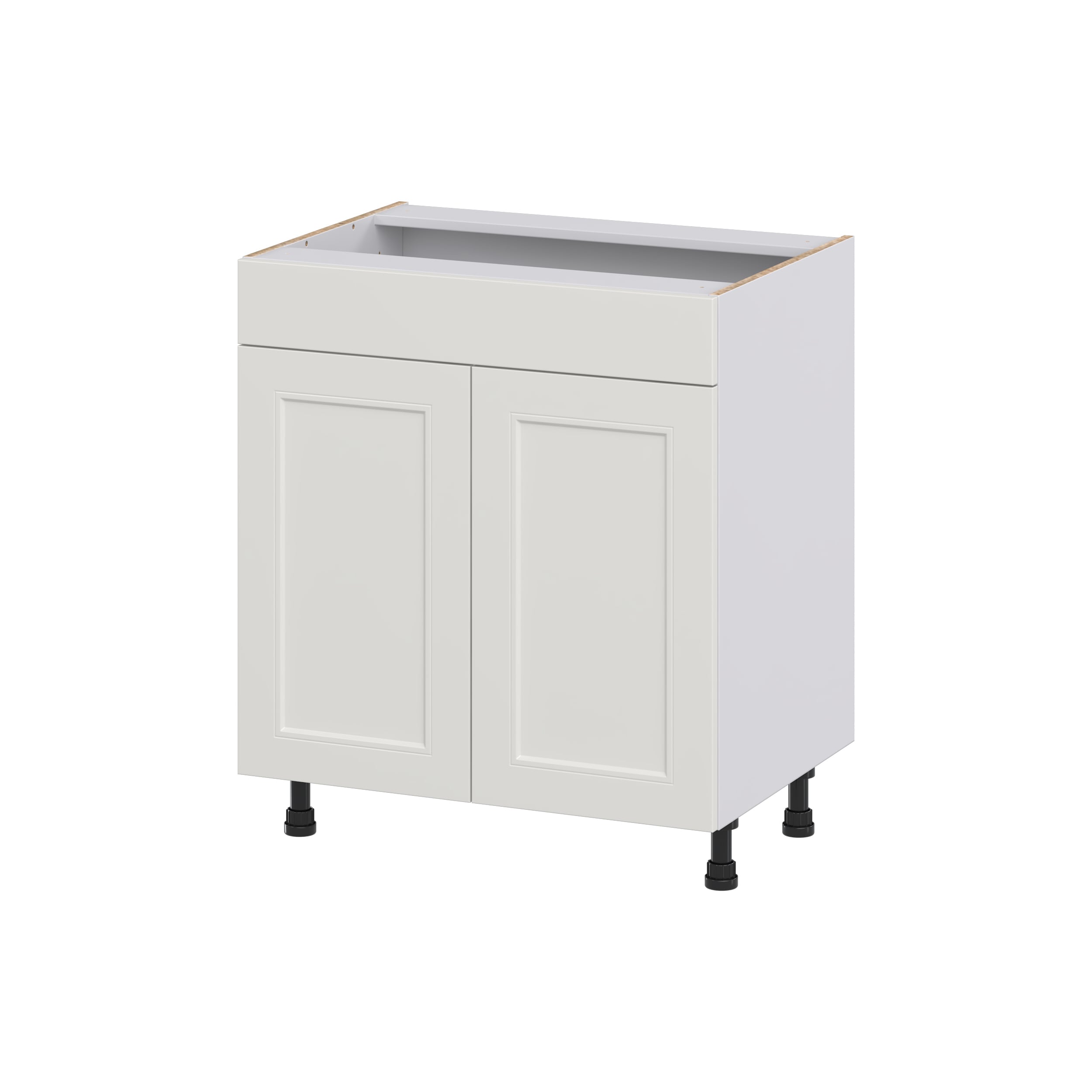 Hugo&Borg DSVS30-BE Belcourt 30-in W x 34.5-in H x 21-in D Painted Light Gray Sink Base Fully assembled Cabinet (Recessed Panel Shaker)