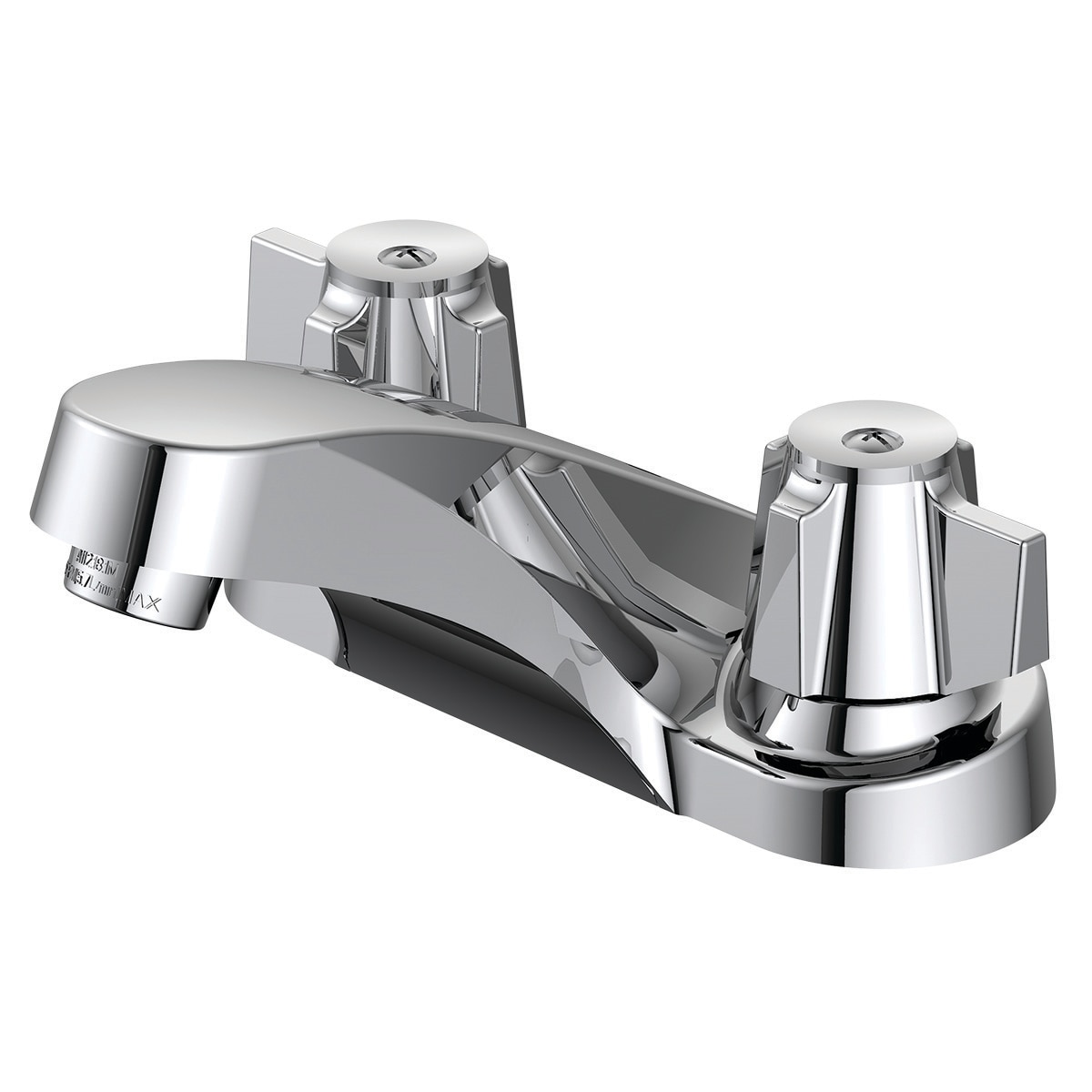 EZ-FLO 10281LF Traditional Chrome 4-in centerset 2-Handle Bathroom Sink Faucet with Deck Plate