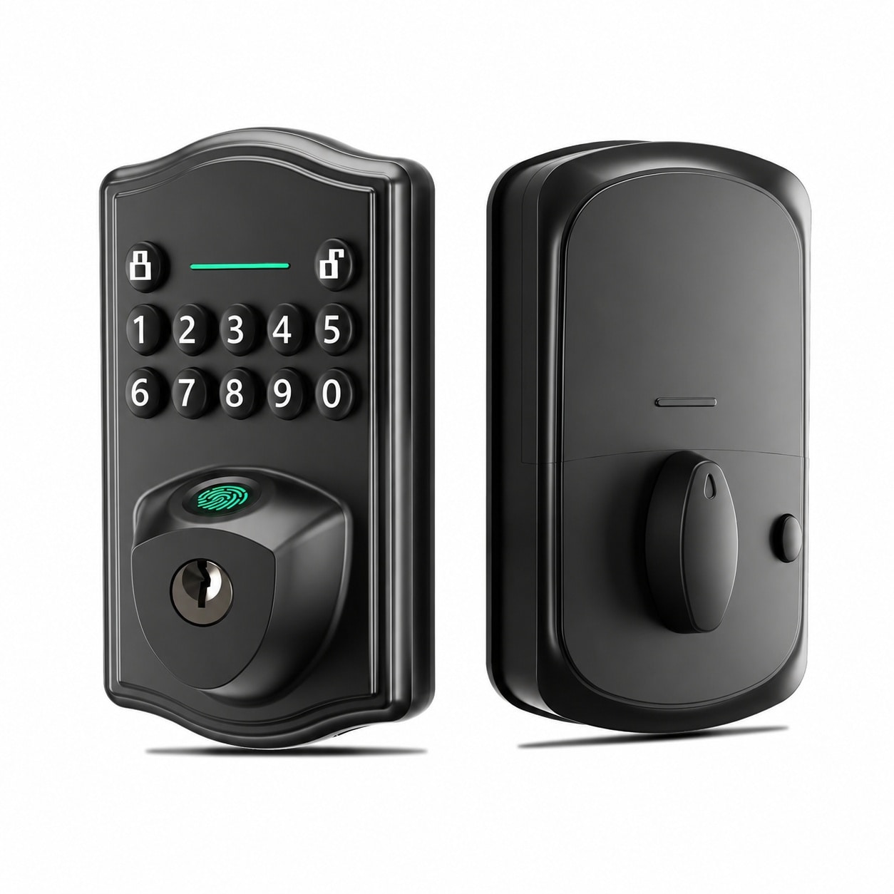 Adrinfly  Smart Deadbolt Door Lock with Keypad Fingerprint Keyless Entry Electronic Lock for Front Door Biometric Anti Peeping Password Auto Lock