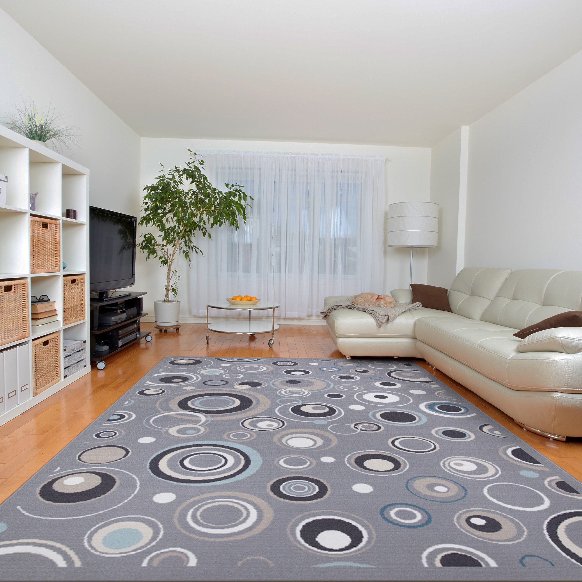 7x10 Modern Ivory Large Area Rugs for Living Room, Bedroom Rug, Dining  Room Rug, Indoor Entry or Entryway Rug, Kitchen Rug