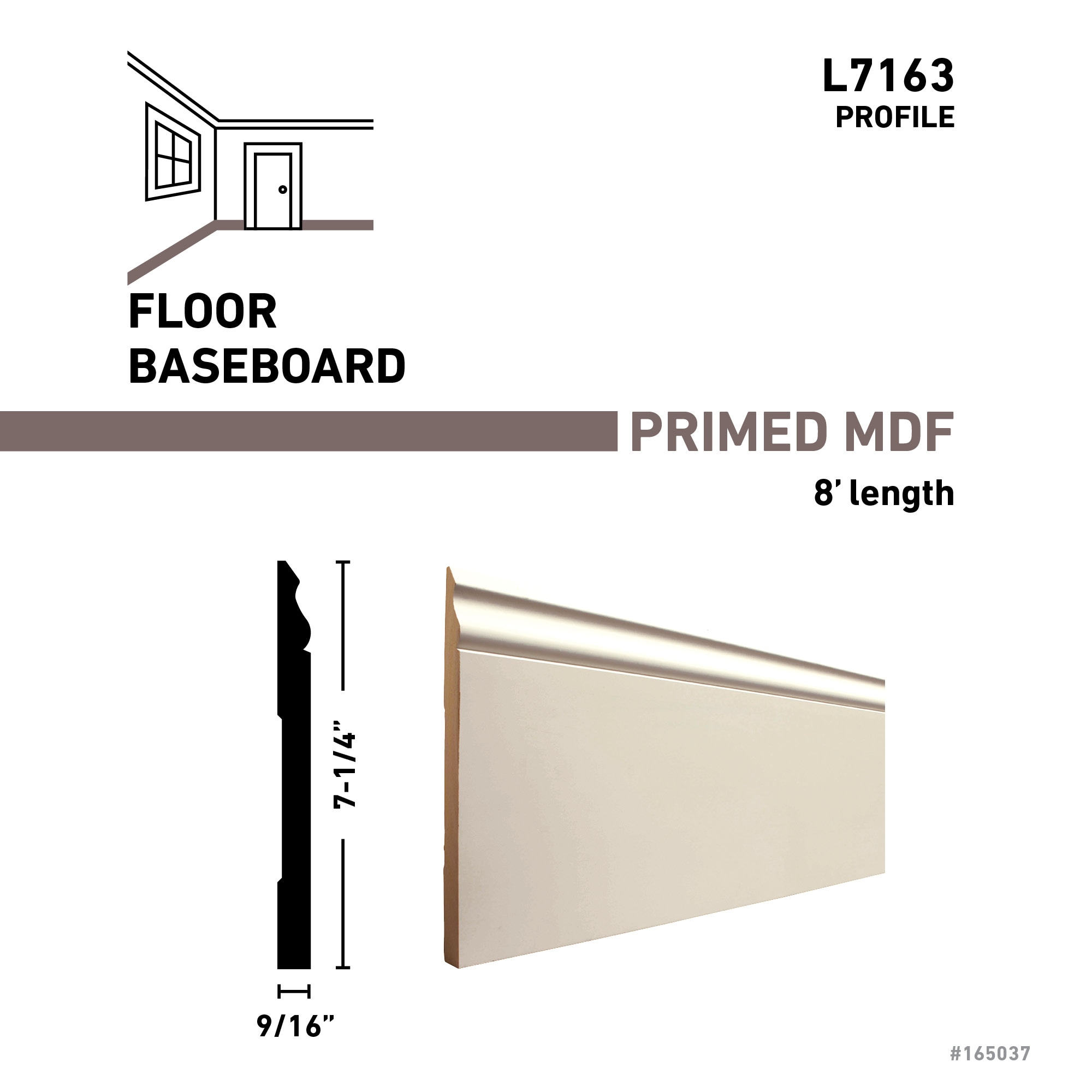 RELIABILT 7163 8FBDPM Baseboard-Moulding - View #3