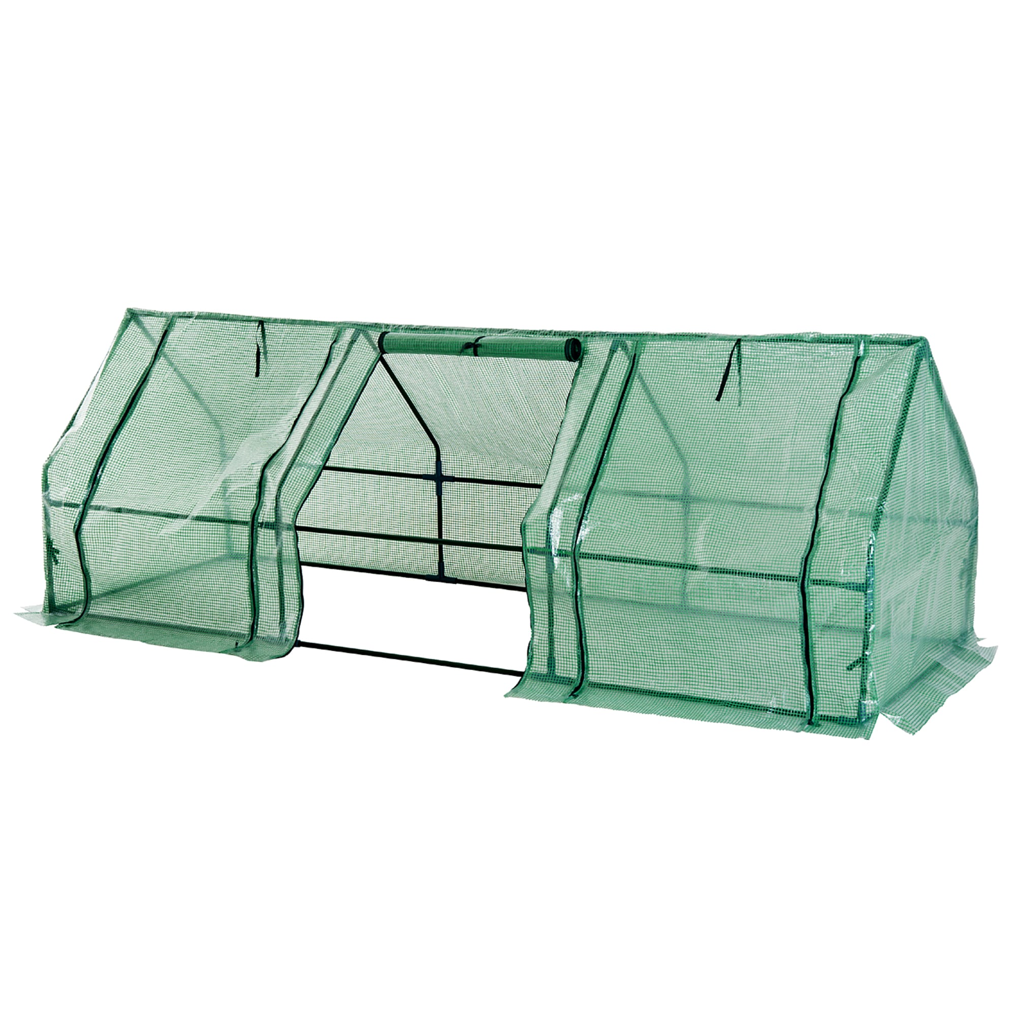 Outsunny 3 x 3 x 4 Garden Portable Pop Up Greenhouse with Side Door & Portable Zipper Bag for Plants & Vegetables 