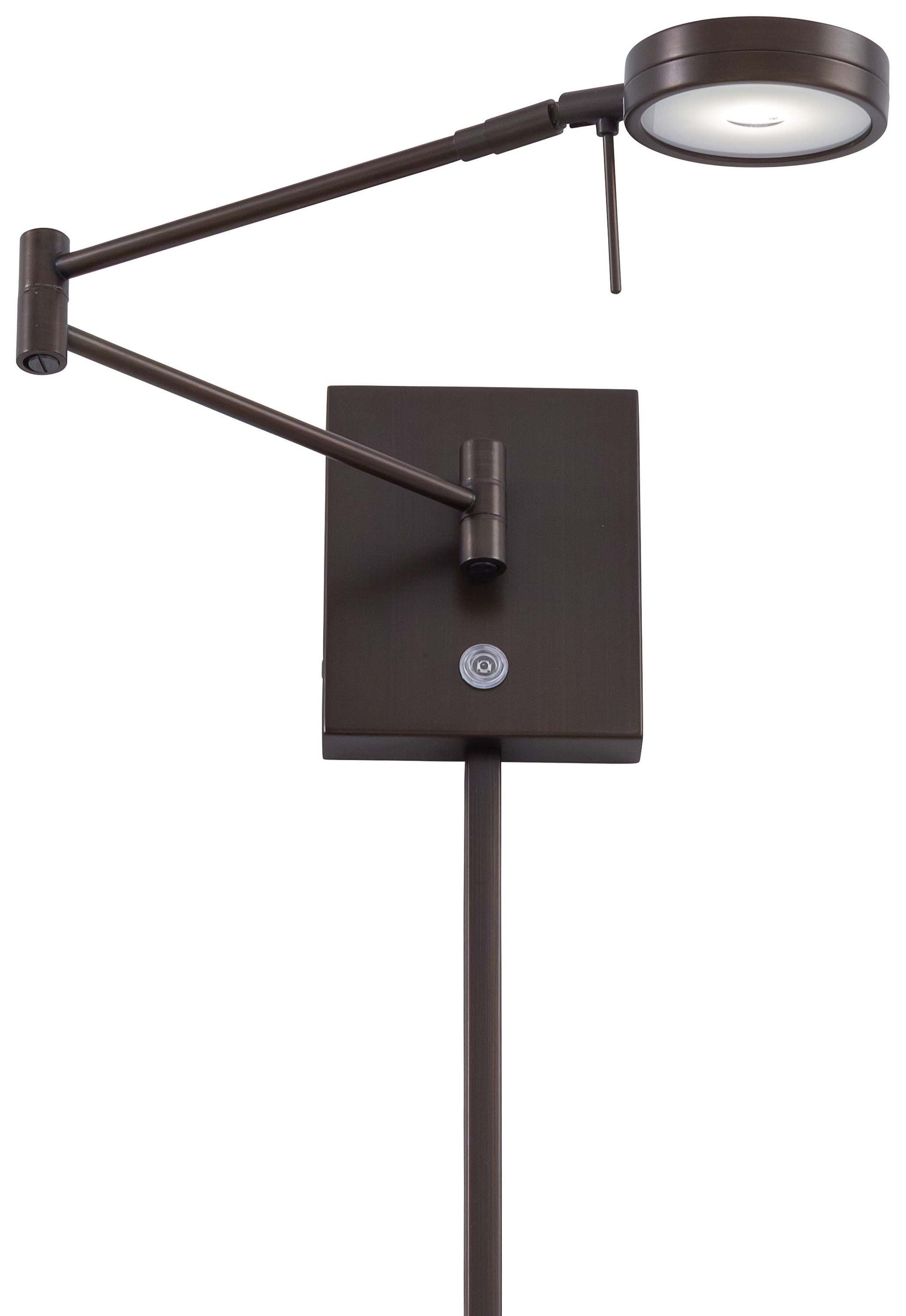 George Kovacs P4308-647 George's Reading Room 13.75-in W 1 -Light Matte Bronze Integrated LED Wall Sconce