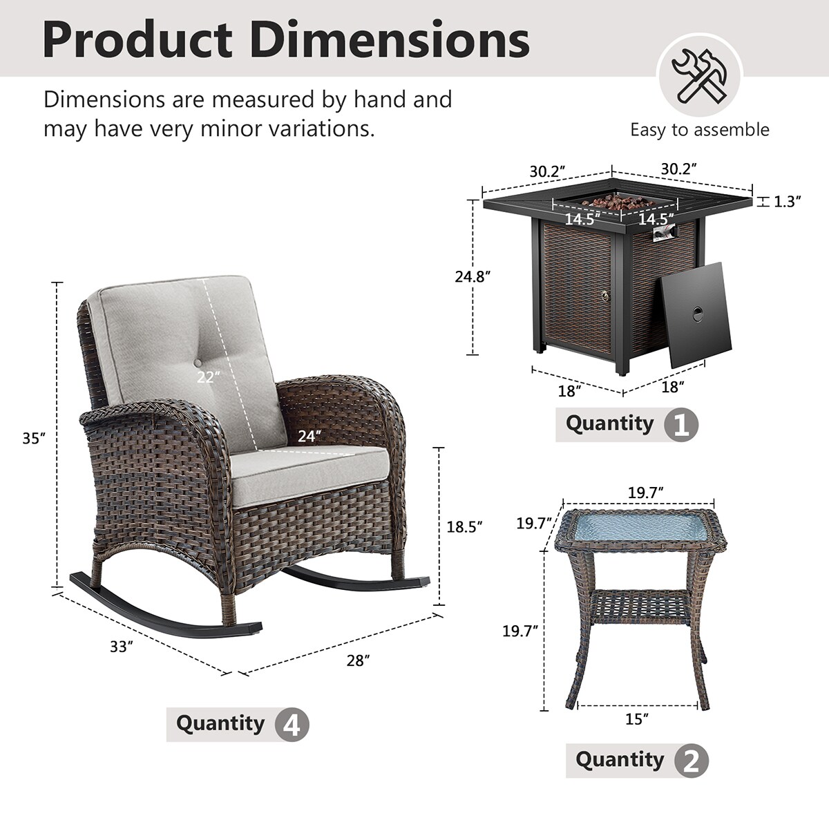 Rilyson FS086X2001-2 Patio-Conversation-Sets - View #4