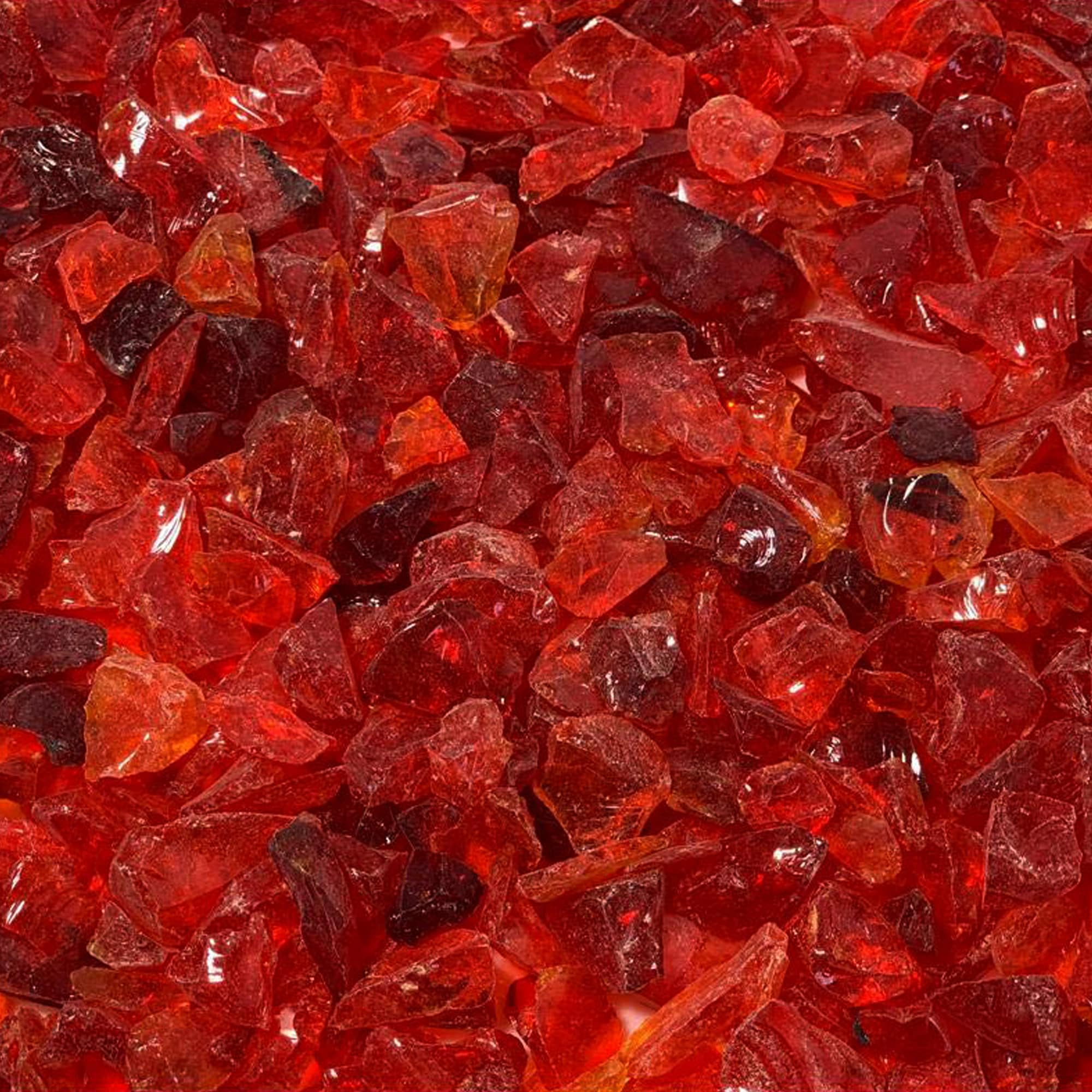 Dragon Glass Red Landscape Glass 20 lb, 0.5 - 1.5-in, Tumbled for ...