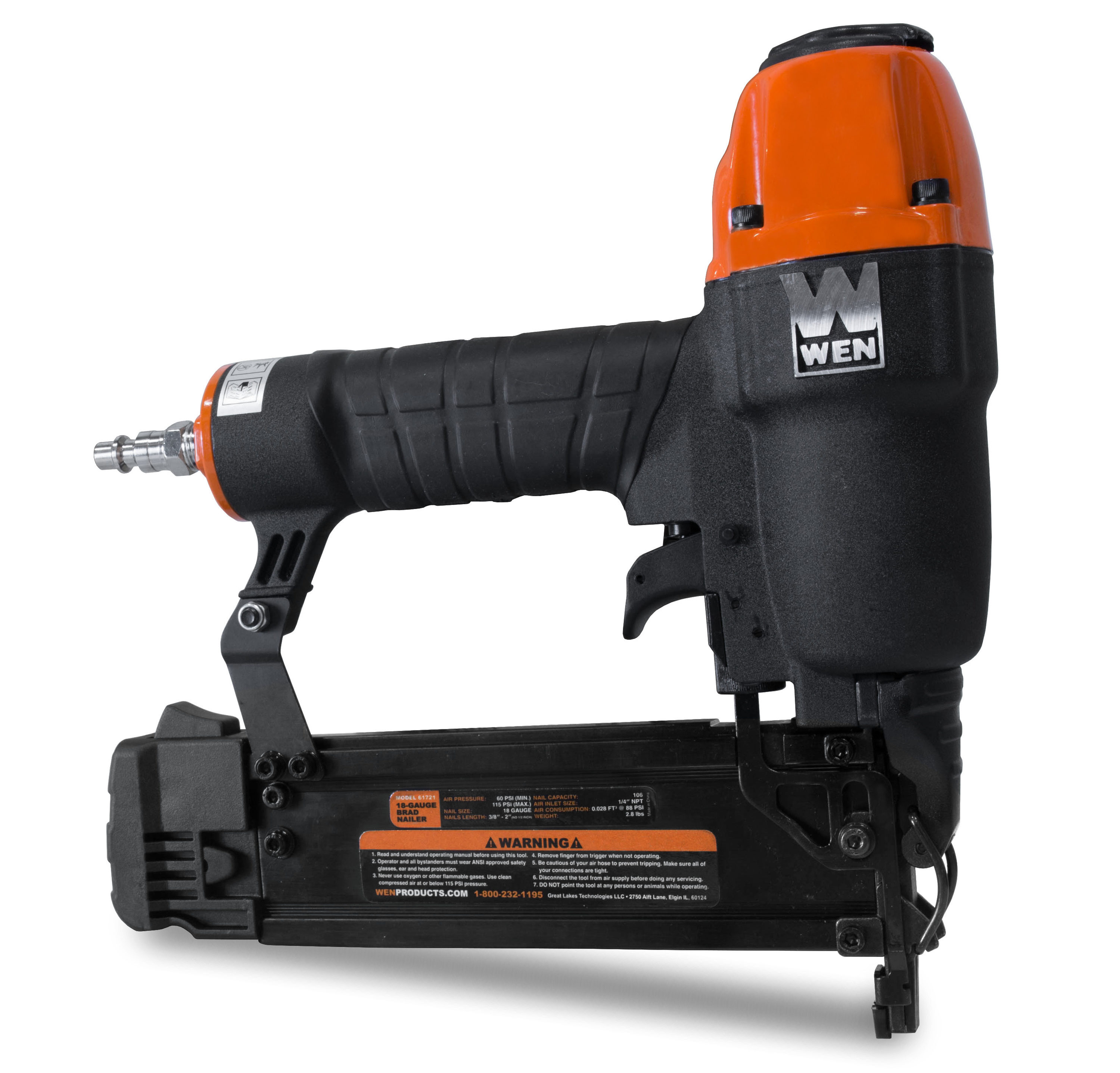 WEN 2-in 18-Gauge Pneumatic Brad Nailer