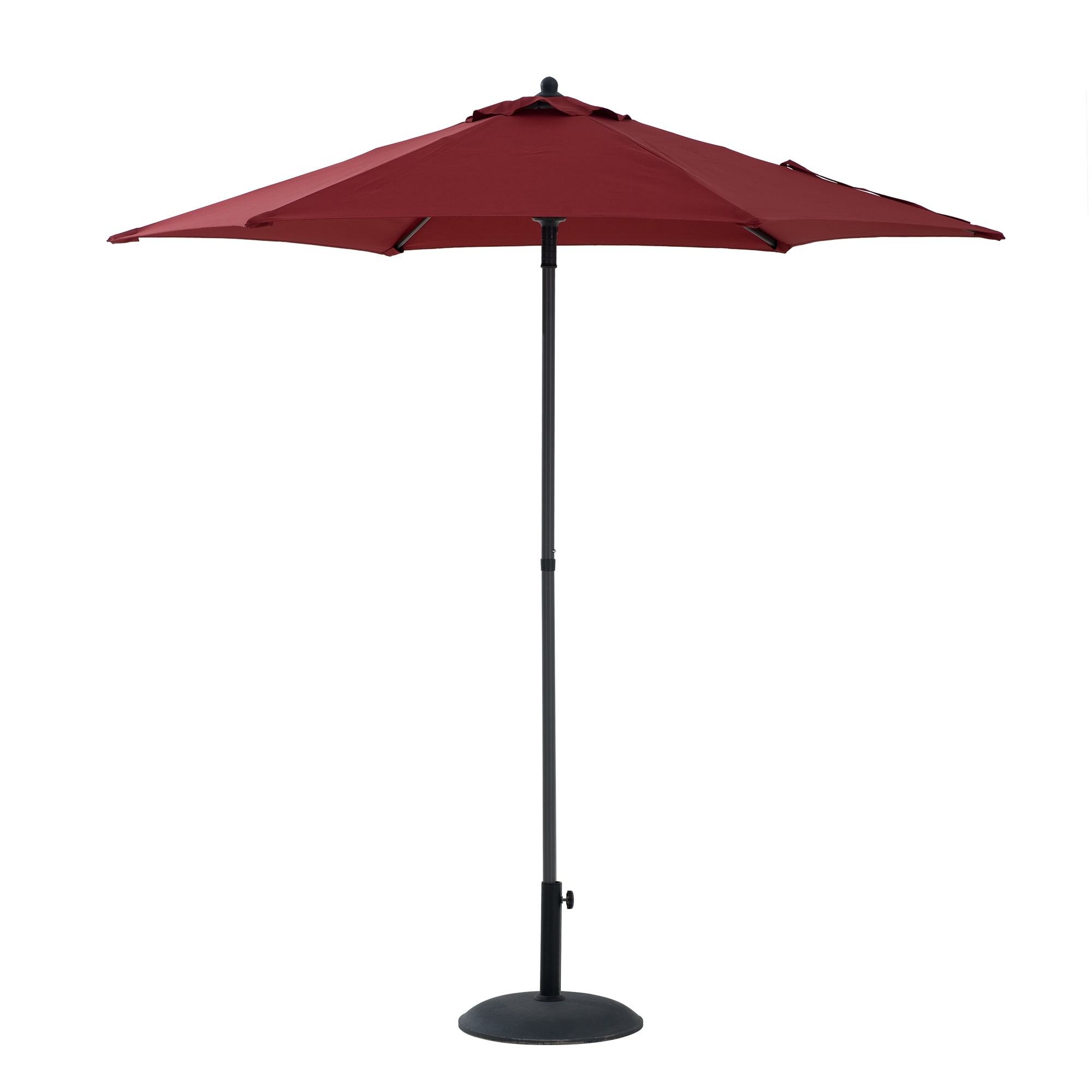 Sunjoy A701006216 7.2-ft Steel Red Push-button Tilt Market Patio Umbrella