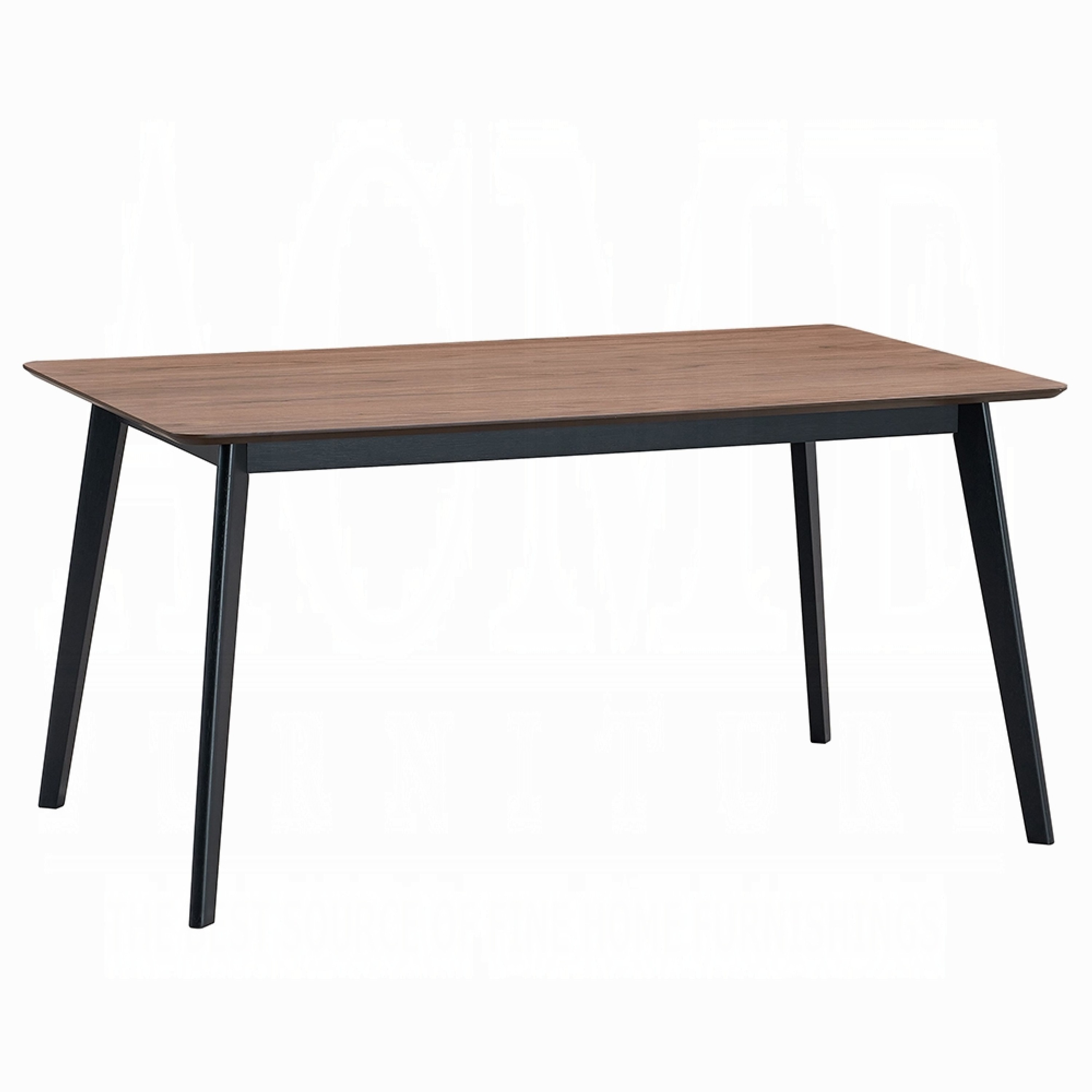 Bery Dining Table-59 Inch Rectangular Brown Top-Scandinavian Black