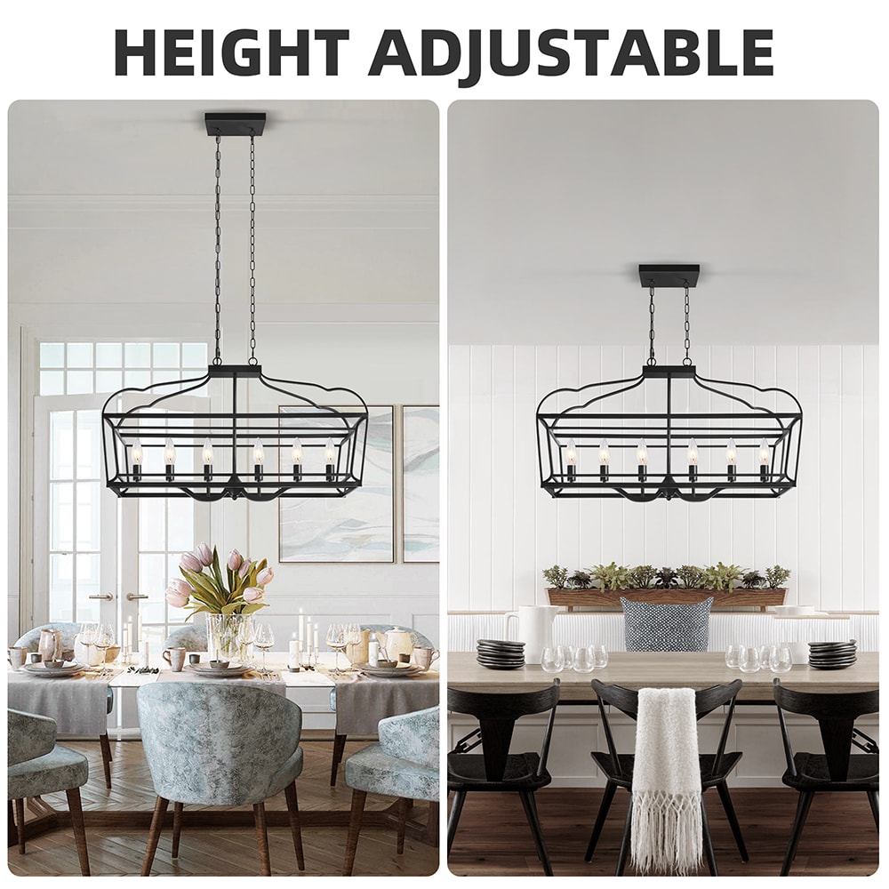 Traditonal Lighting Fixture 6-Light Black Farmhouse Dry Rated ...