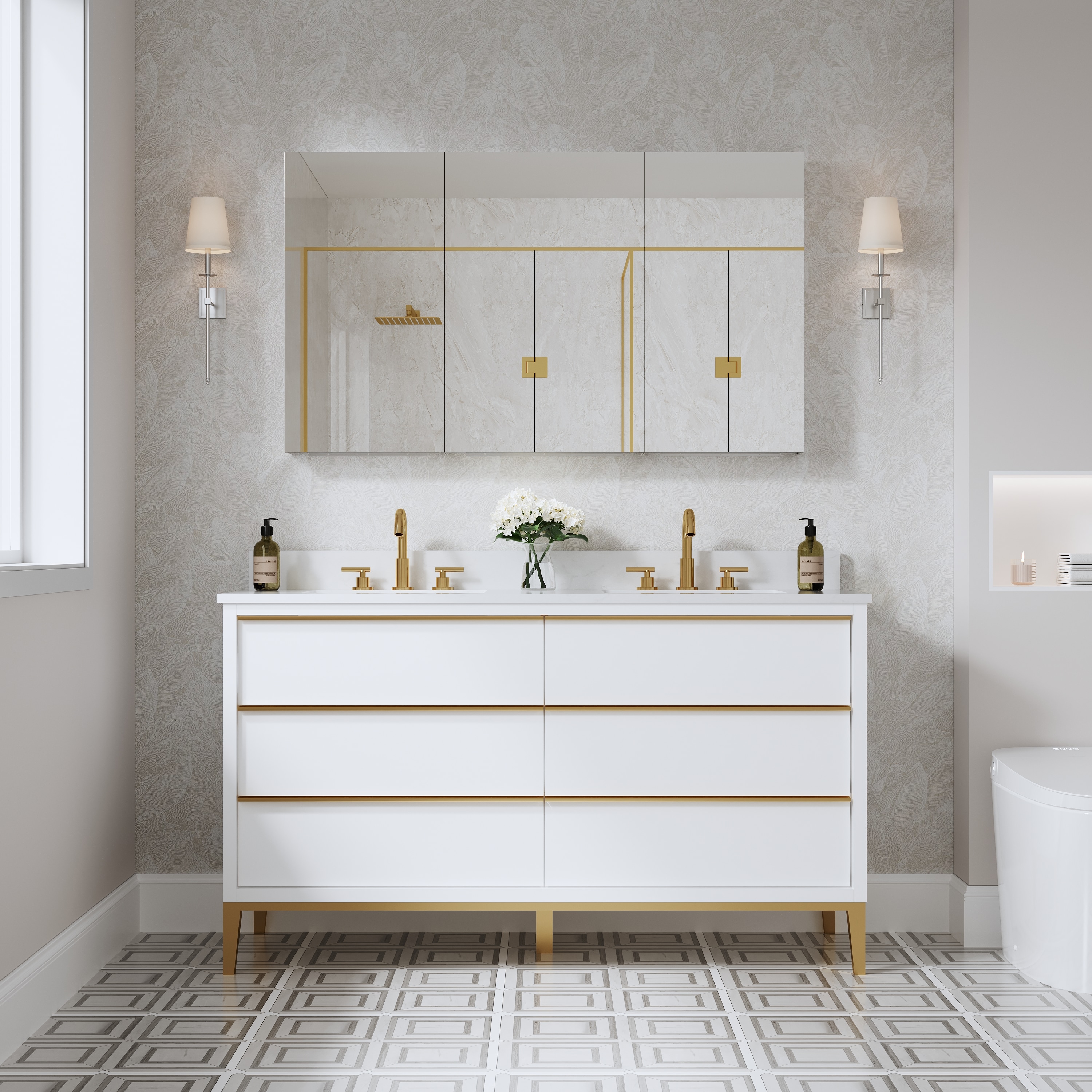 WELLFOR EXM-7236JTFL Bathroom-Medicine-Cabinets - View #2