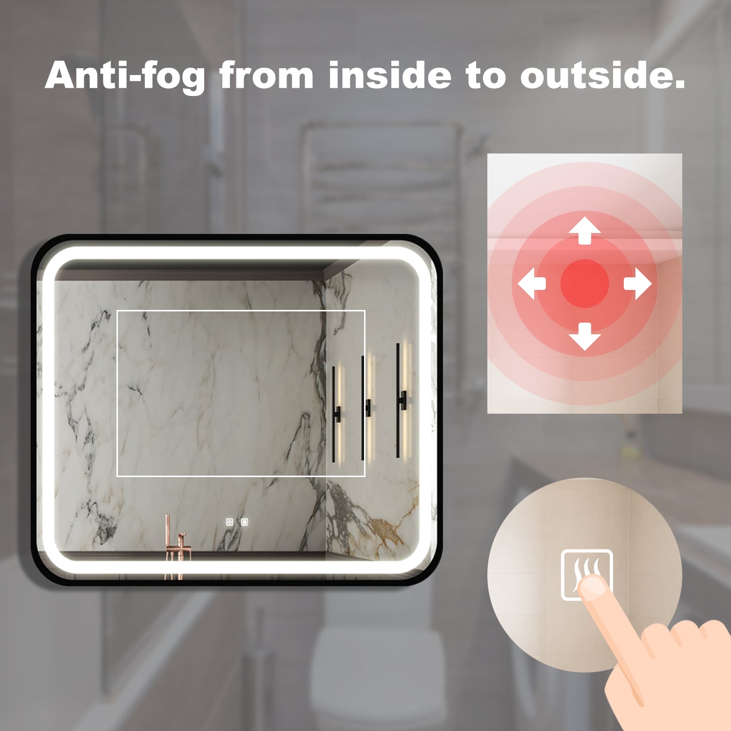 Forclover WBSGO4028 Framed-Bath-Mirrors - View #6