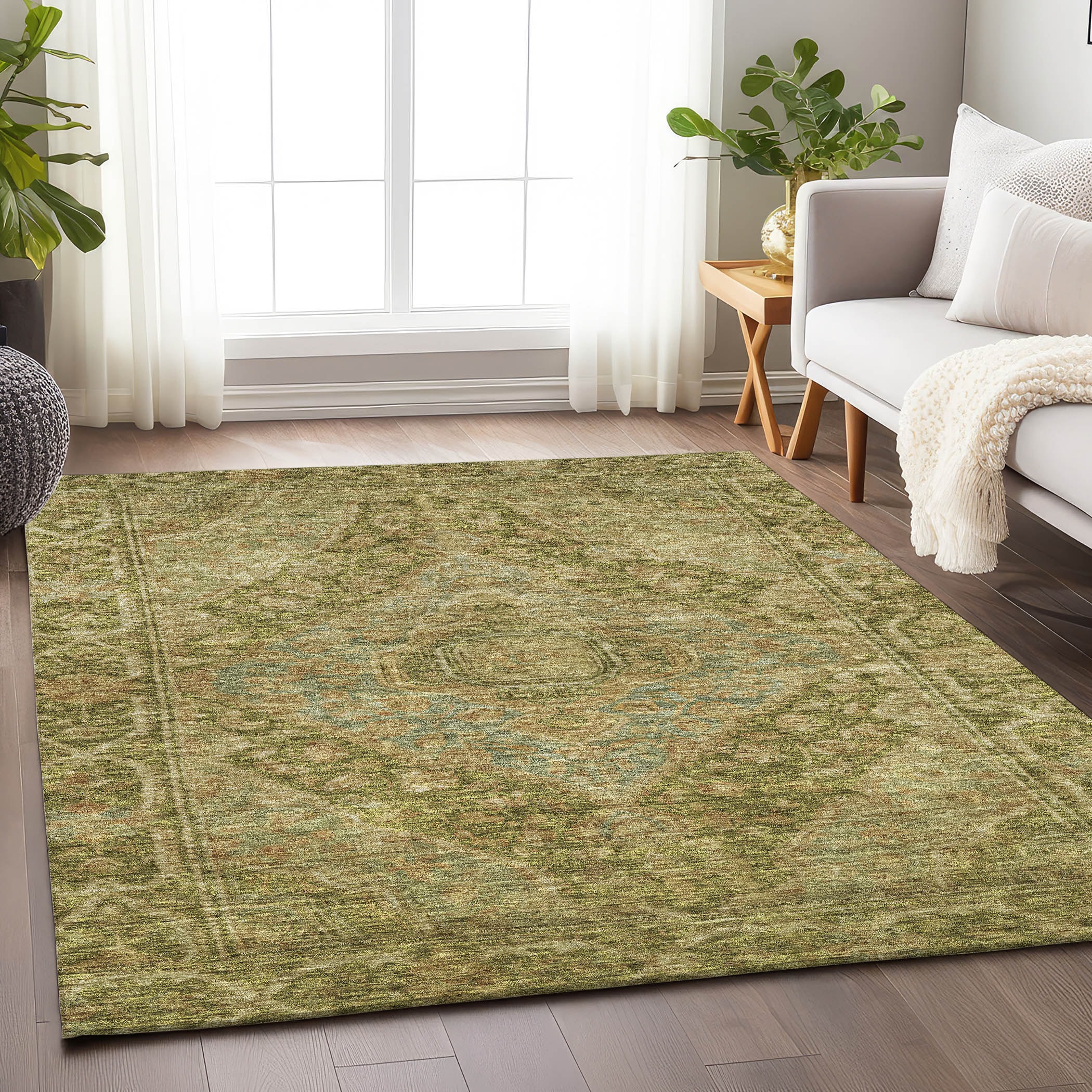Addison Rugs ACN1761AL9X12 Chantille ACN1761AL 9 x 12 (ft) Loomed Aloe Rectangular Indoor/Outdoor Machine washable Pet Friendly Area rug