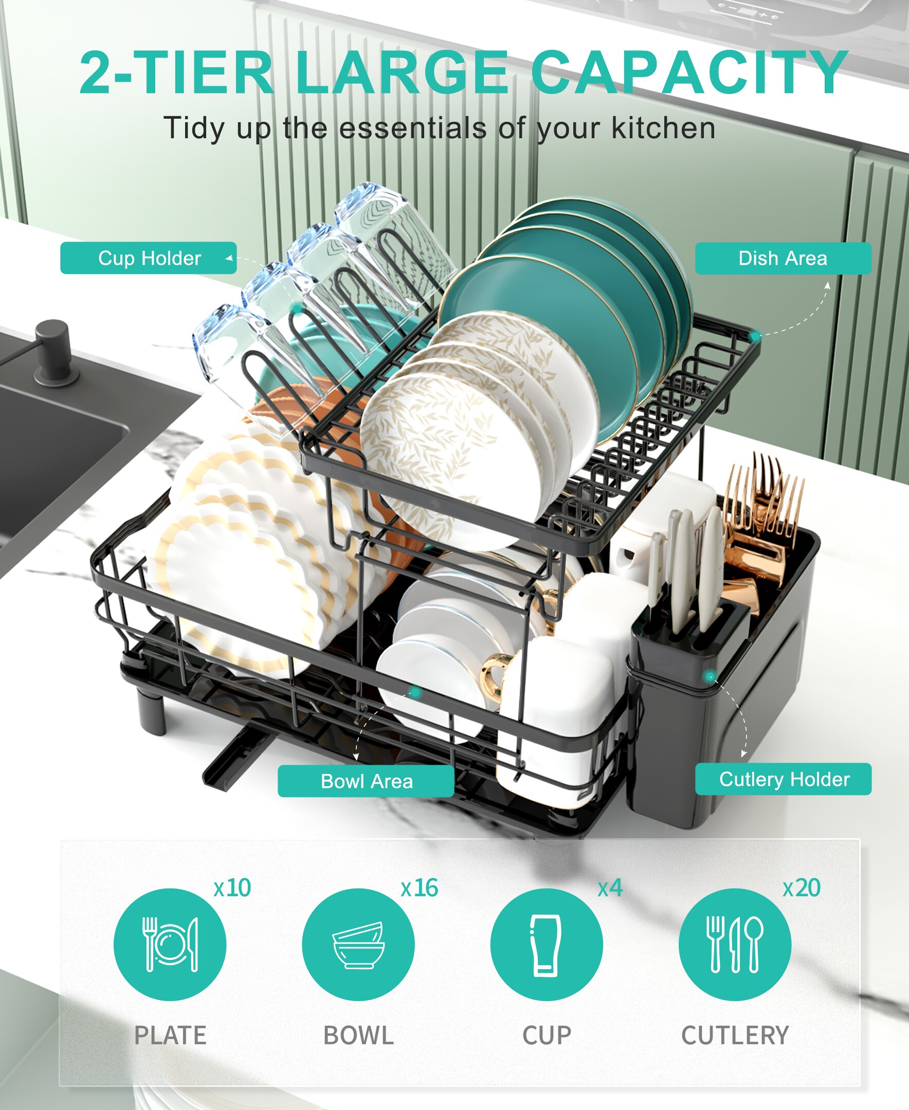 Fenbeli LTLWFL096 Dish-Racks-Trays - View #4
