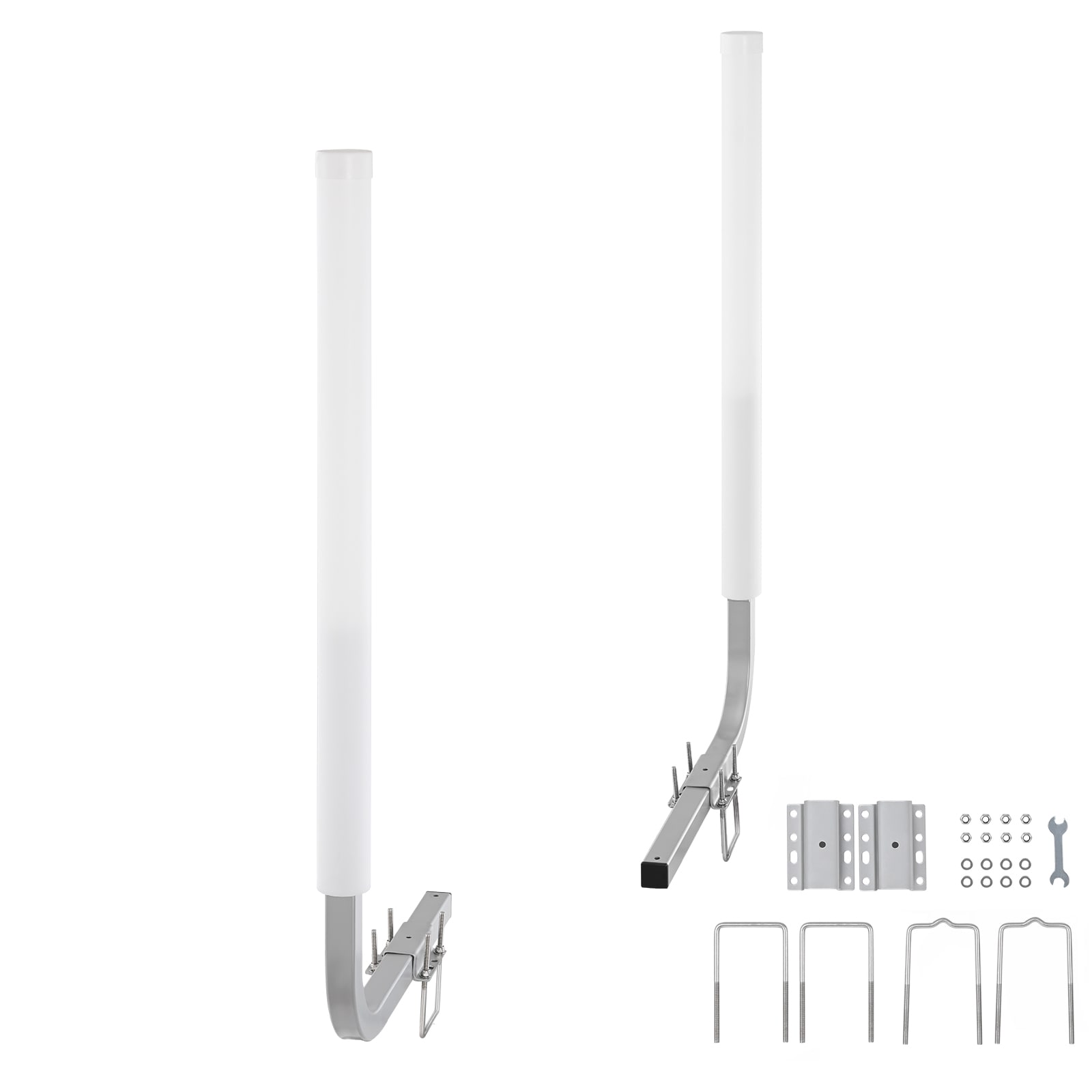 VEVOR CTCDGDLX60YCJPWXDV0 Marine Trailer Guide Set, 60inch Flexibly Adjustable, Dual Rust-resistant Steel Supports with PVC Covering, Ideal For Ski, Fishing, and Sailboat Transport, 2-piece Kit 2024