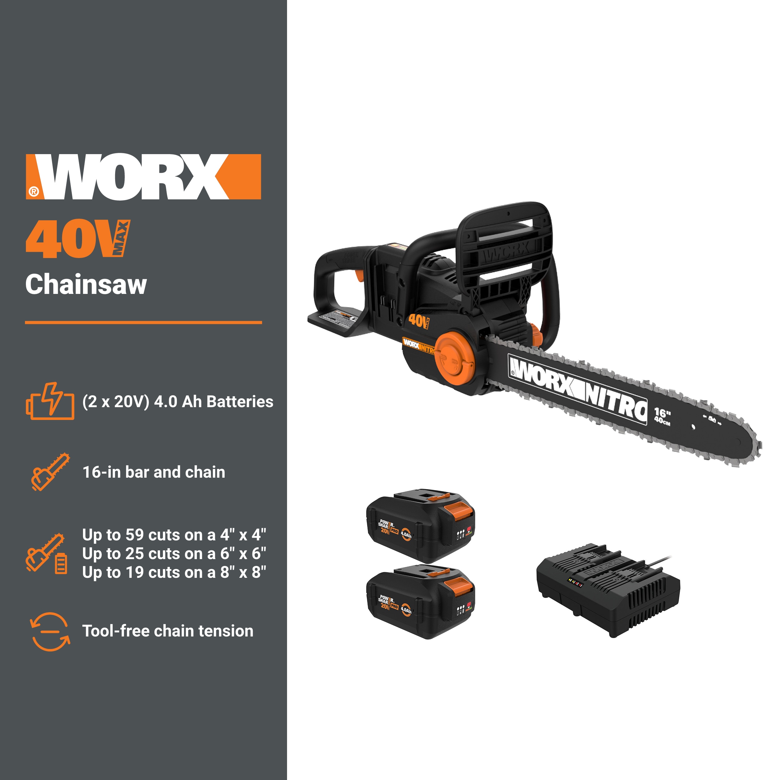 WORX WP395 Cordless-Chainsaw - View #2