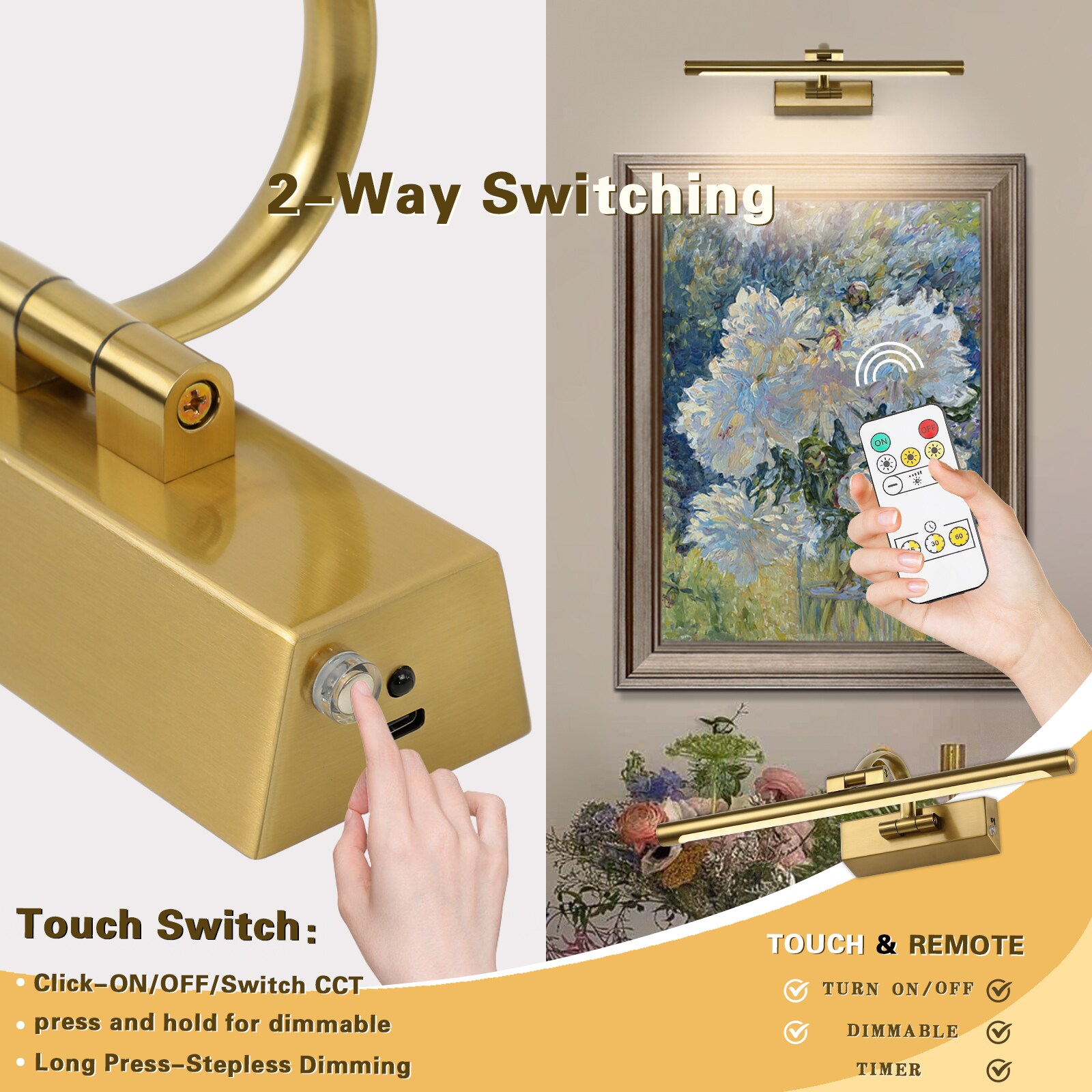 DAYAUM DYM-B11-BR-3W-AZ Picture-Lighting - View #3