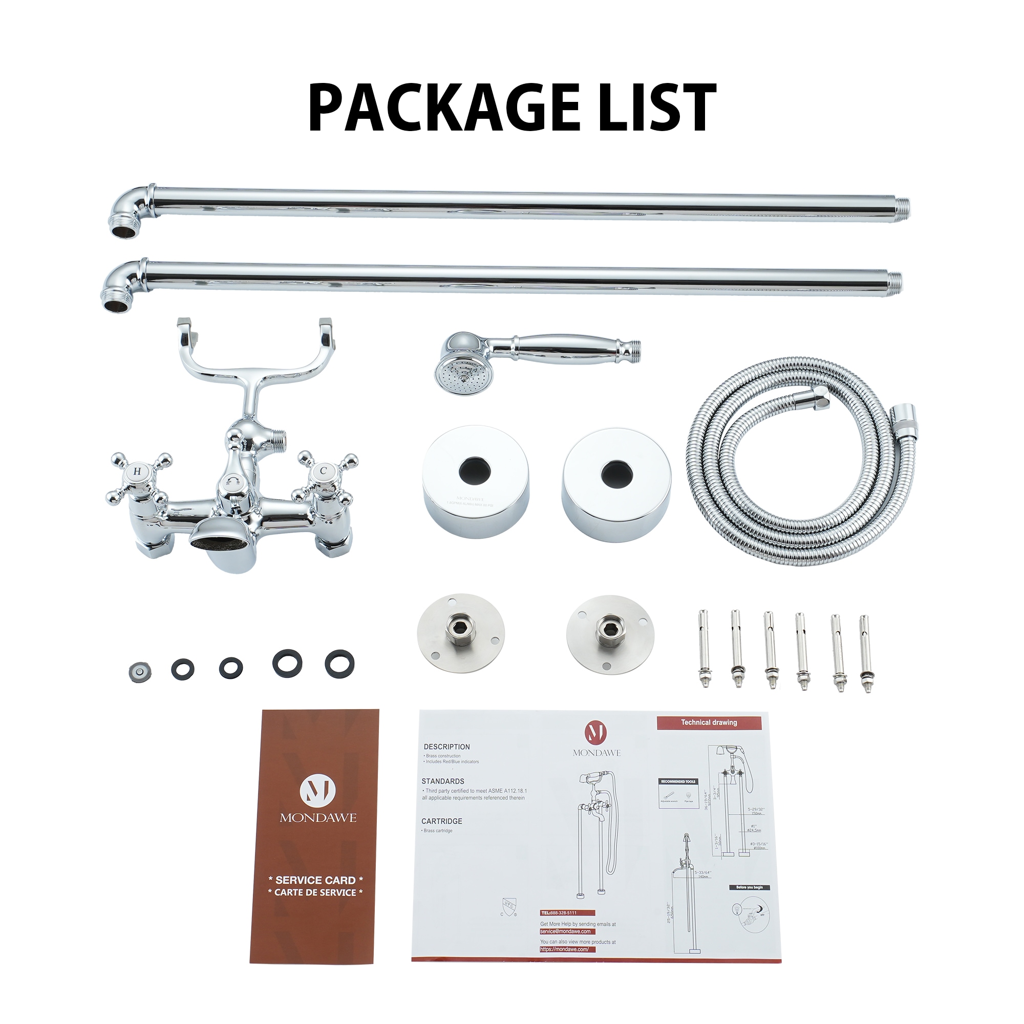 CASAINC WF-DB96103BN-10 Roman-Tub-Faucets - View #8