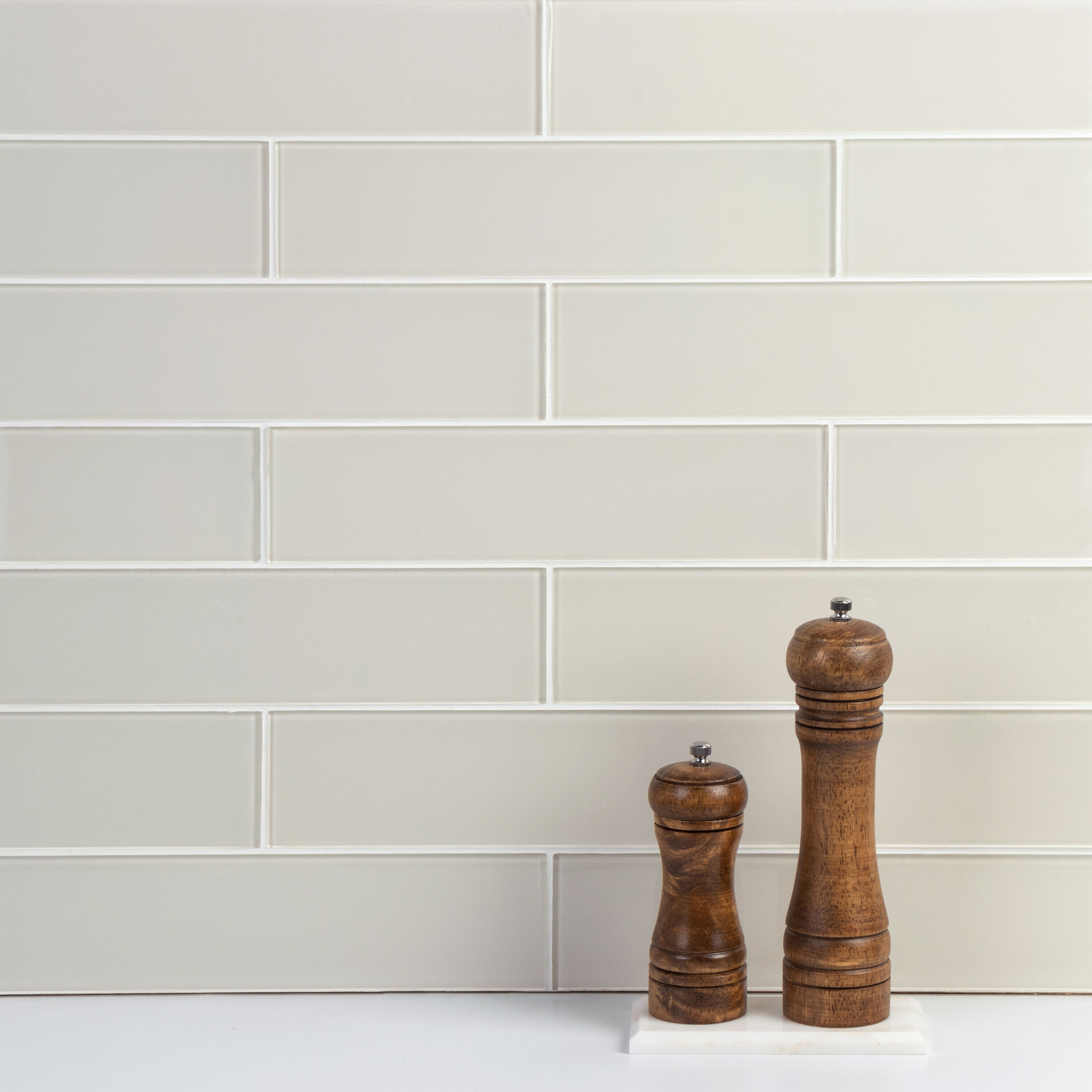 Ivory Polished Glass Subway Tile for Walls and Backsplashes