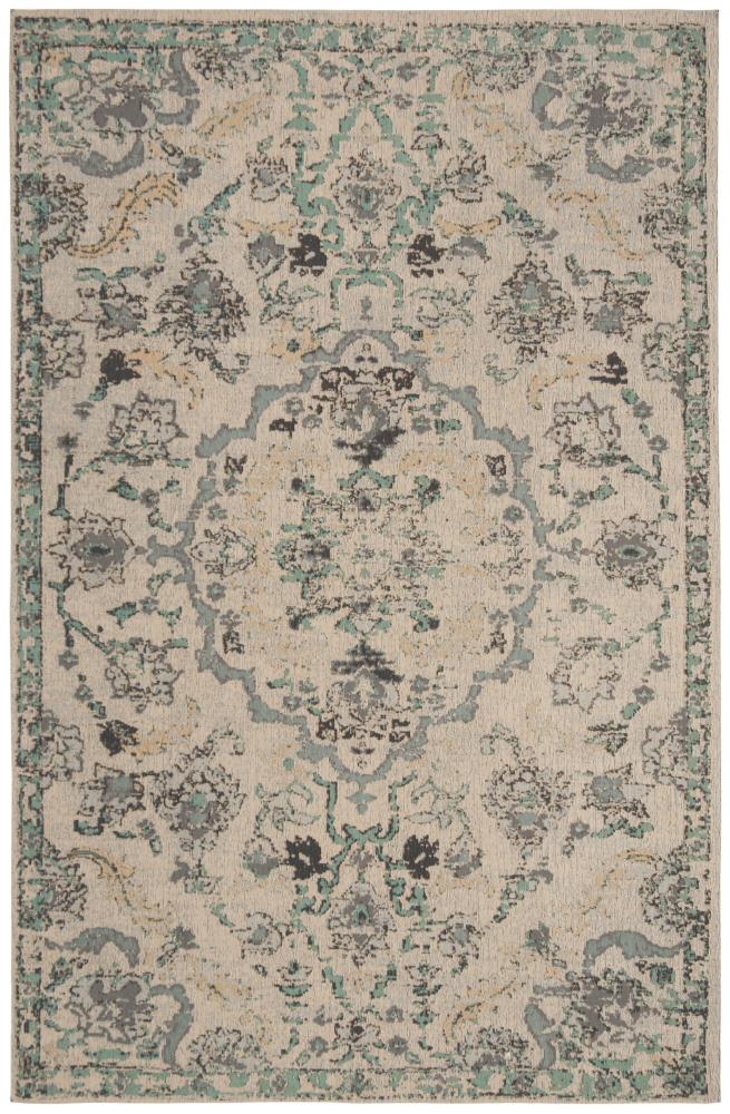 Safavieh CLV102F-5 Classic Vintage Sienta 5 x 8 (ft) Loomed Polyester Gray/Turquoise Rectangular Indoor Distressed/Overdyed Vintage Area rug
