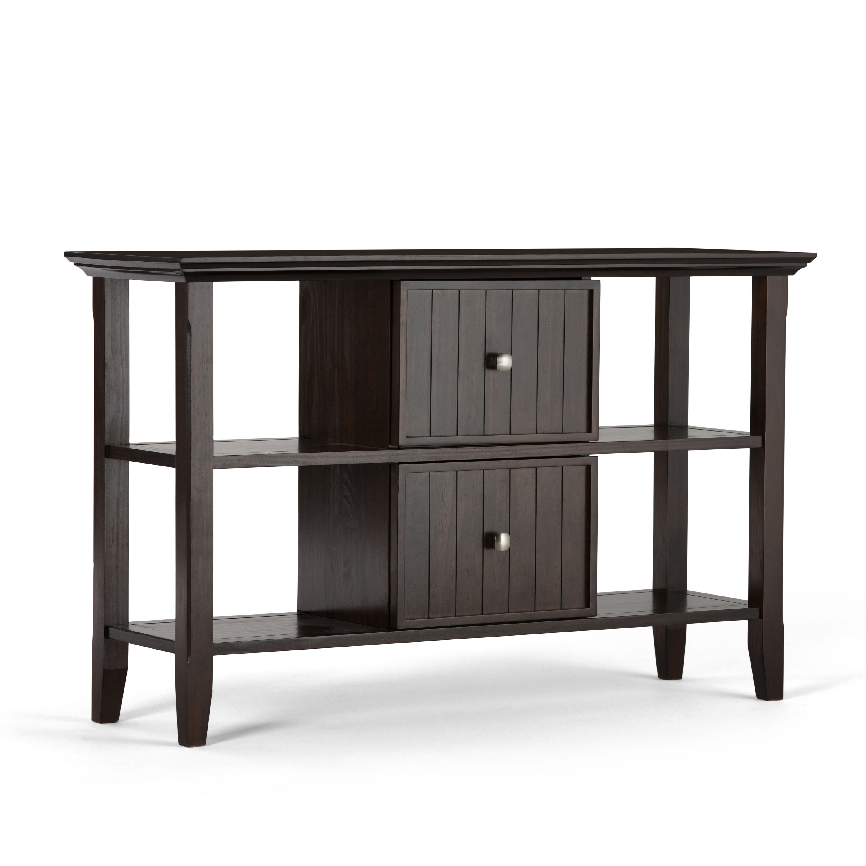 Simpli Home AXCRACA06-BRU Acadian Modern Stain Console table