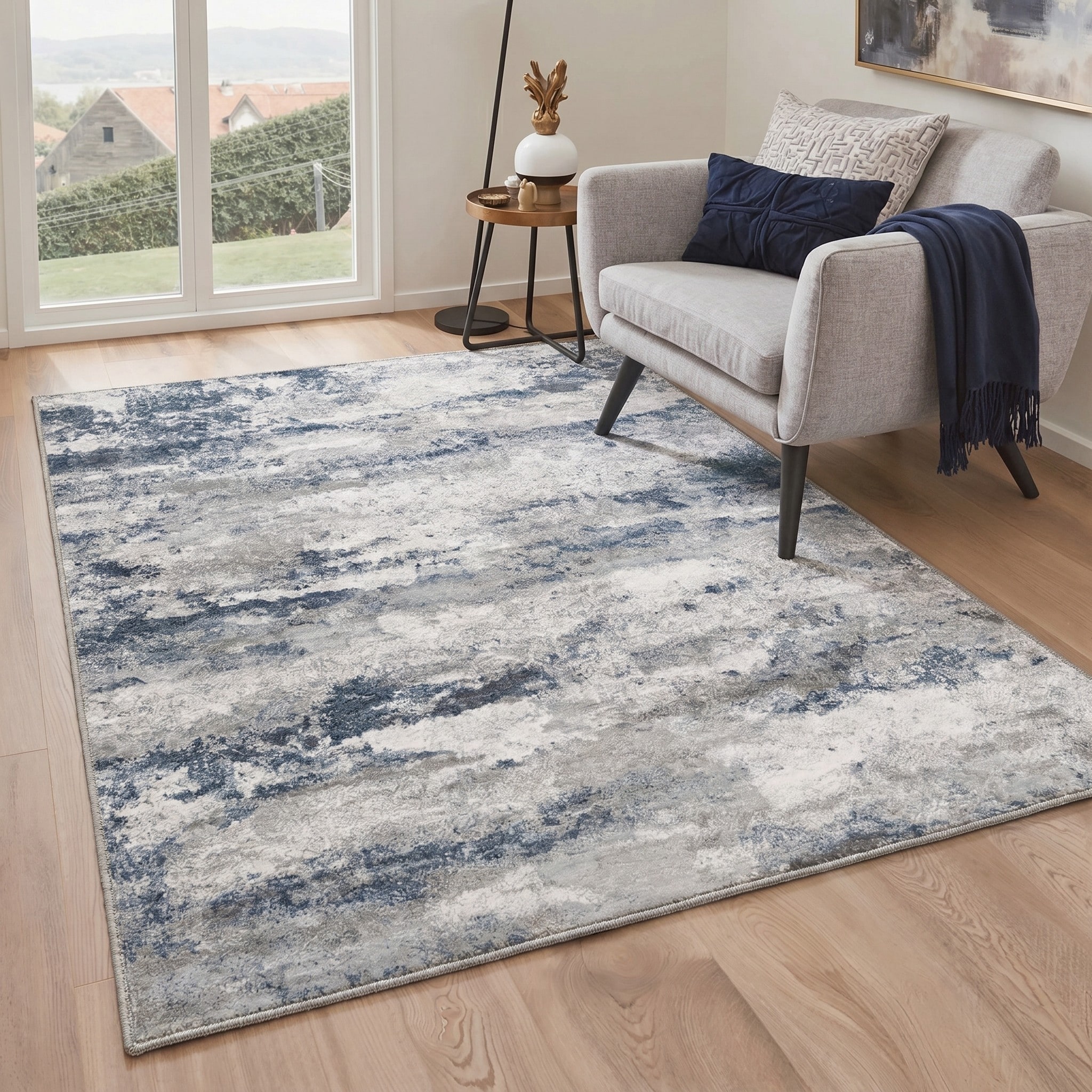 BAVNI 3X5 Area Rugs for Living Room Machine Washable Low Pile Non Slip ...