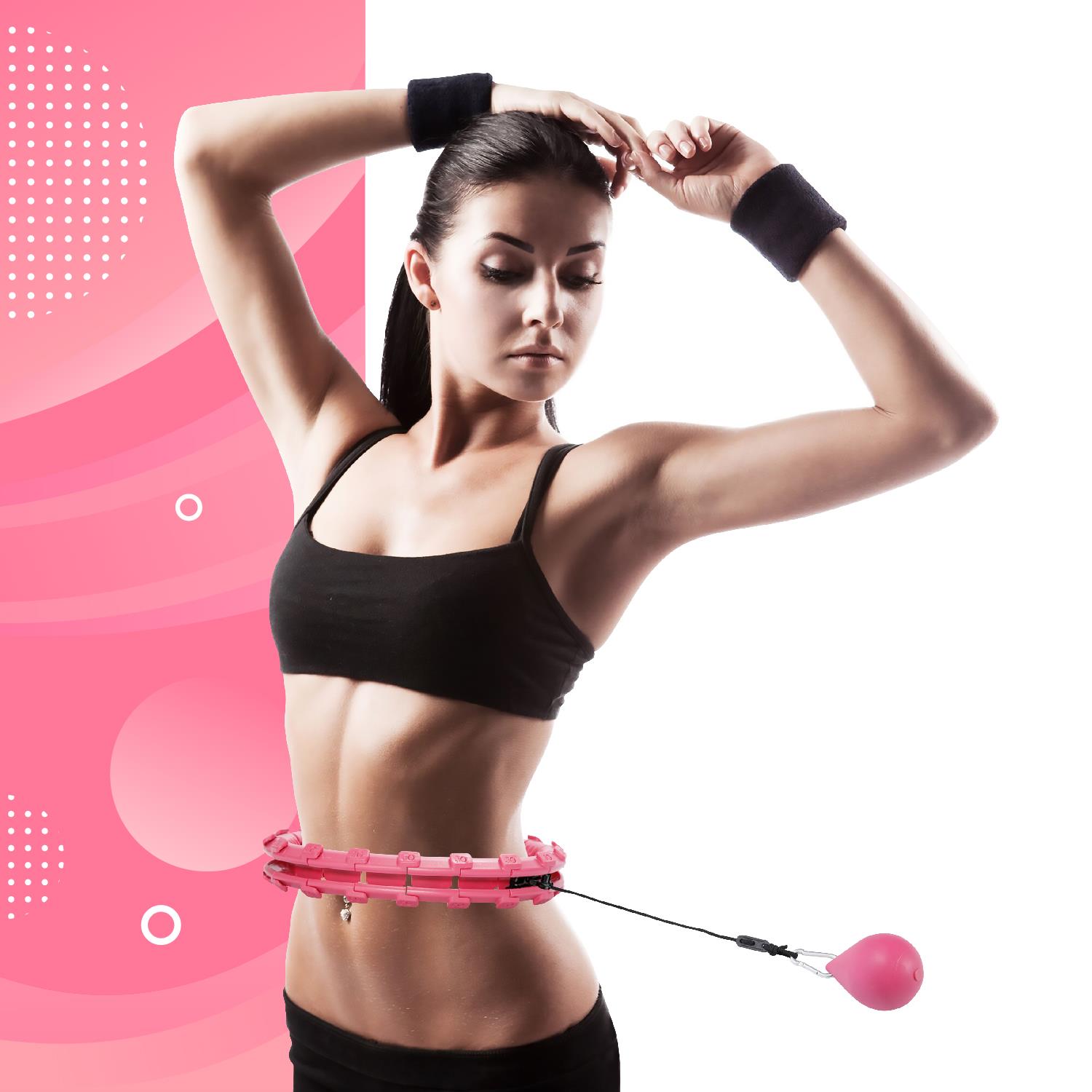 8 Part Removable Sport Hoop Woman Slimming Fitness Equipment Weight Loss  Thin Waist Abdominal Exerciser Gym