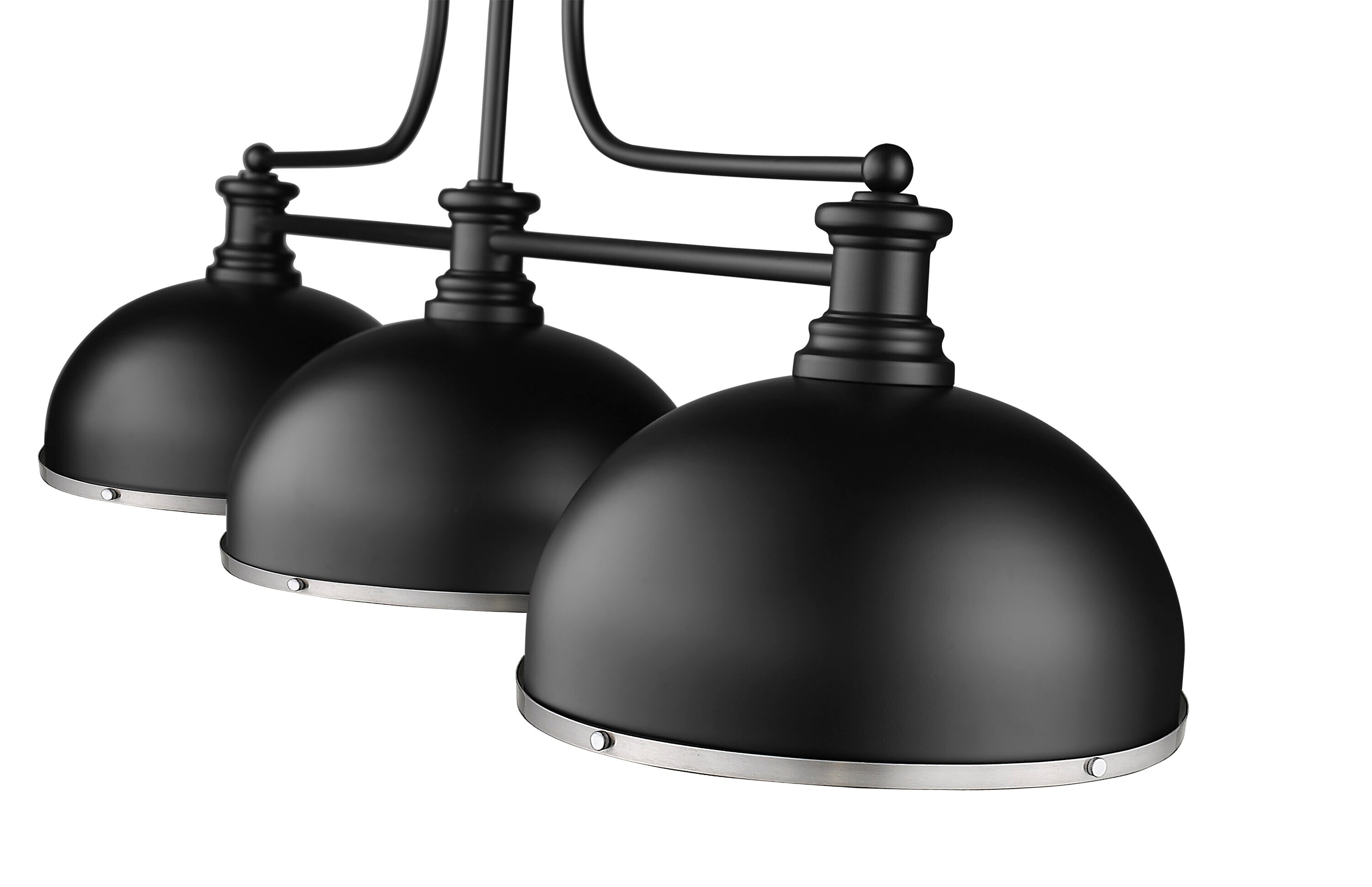 Z-Lite 725-3MB-D12MB+BN Pool-Table-Lighting - View #4