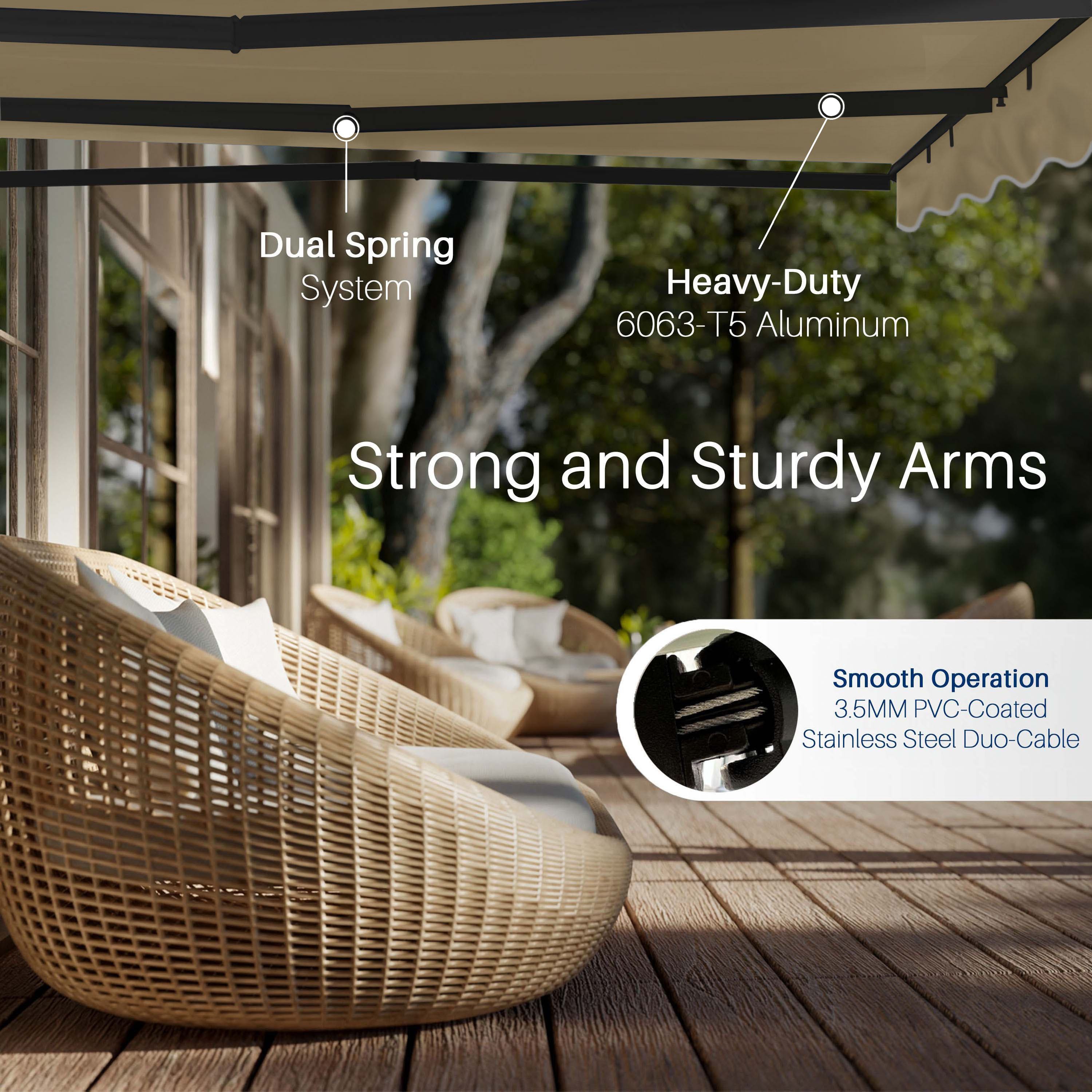 ALEKO ABM13X10SAND31-LO awnings - View #3